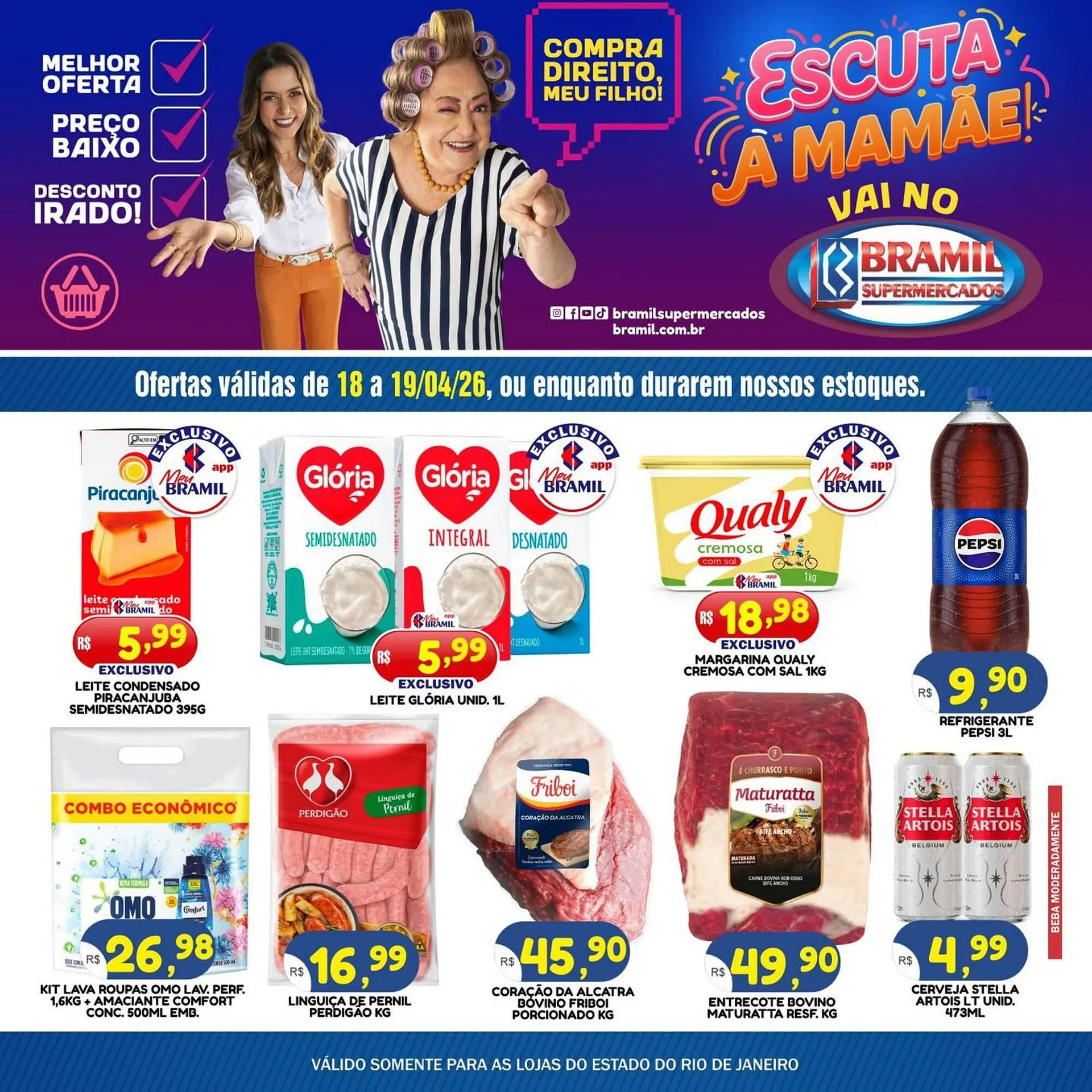 Encarte de Encarte Bramil Supermercados 18 de abril até 19 de abril 2026 - Pagina 1