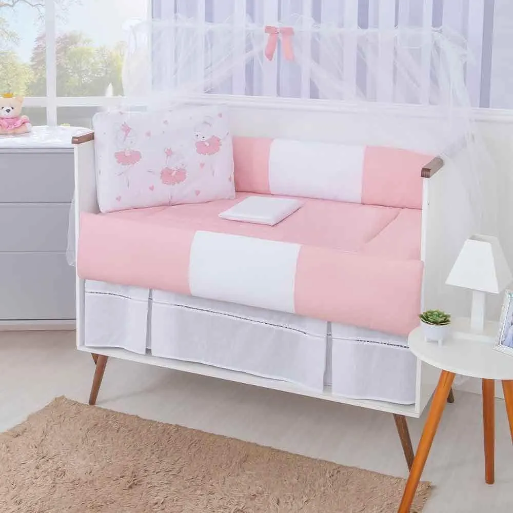 Kit Berço New Basic Yoyo Baby 9 Peças - Bailarina