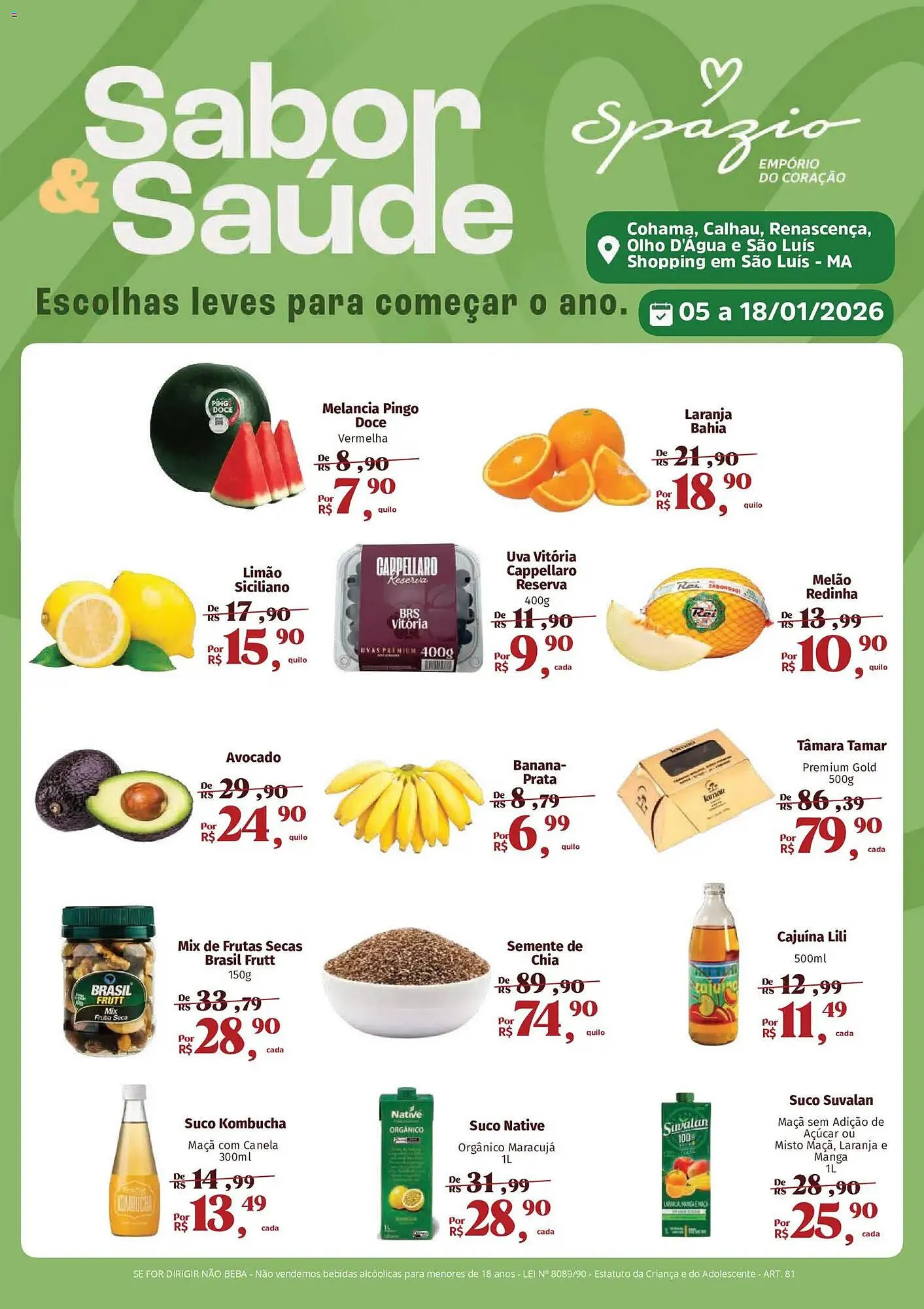 Encarte de Catálogo Supermercados Mateus 5 de janeiro até 18 de janeiro 2026 - Pagina 1