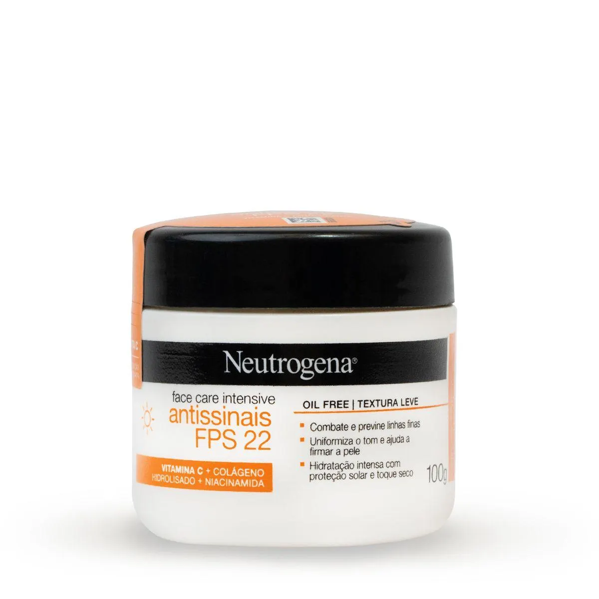 Hidratante Facial Antissinais NeutrogenaFace Care Intensive FPS 22, 100g