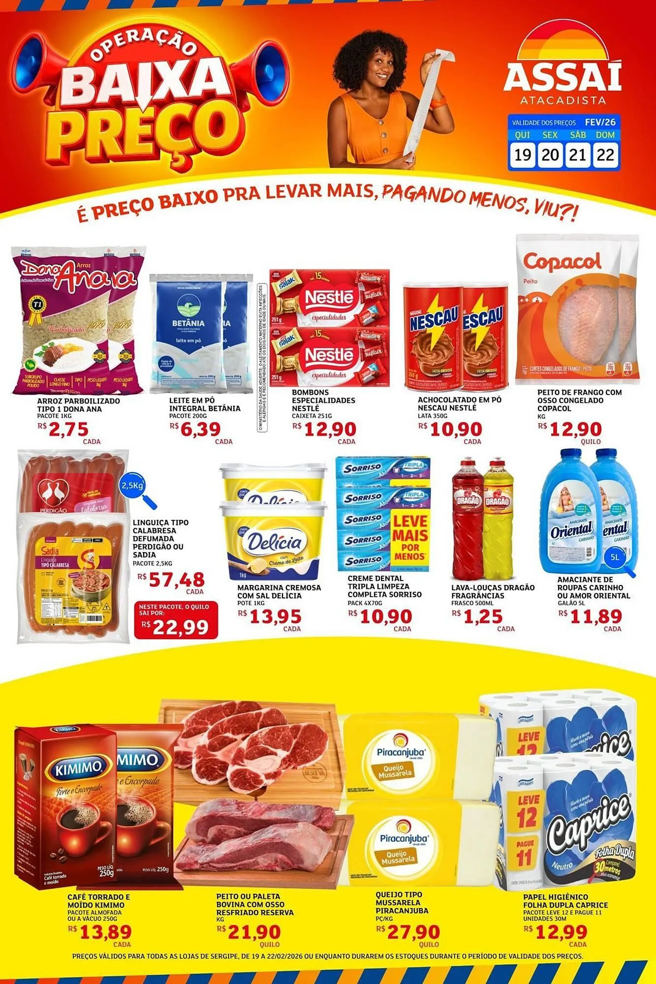 Encarte de Encarte Assaí Atacadista 19 de fevereiro até 22 de fevereiro 2026 - Pagina 1