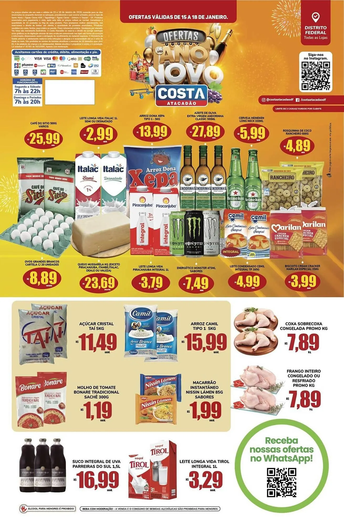 Encarte de Tabloide Costa Atacadão 15 de janeiro até 18 de janeiro 2026 - Pagina 1