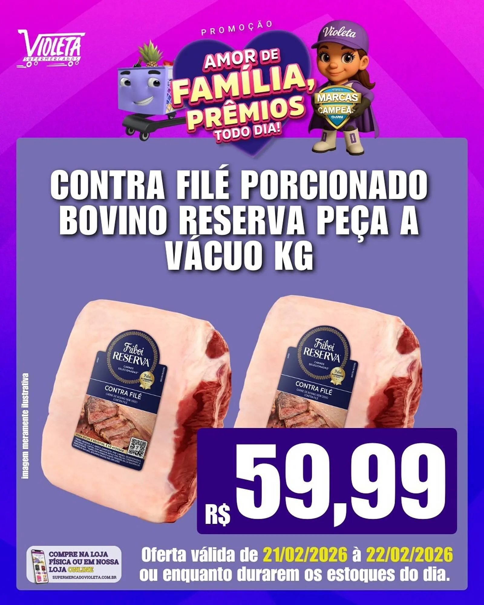 Encarte de Catálogo Violeta Supermercados 21 de fevereiro até 22 de fevereiro 2026 - Pagina 3
