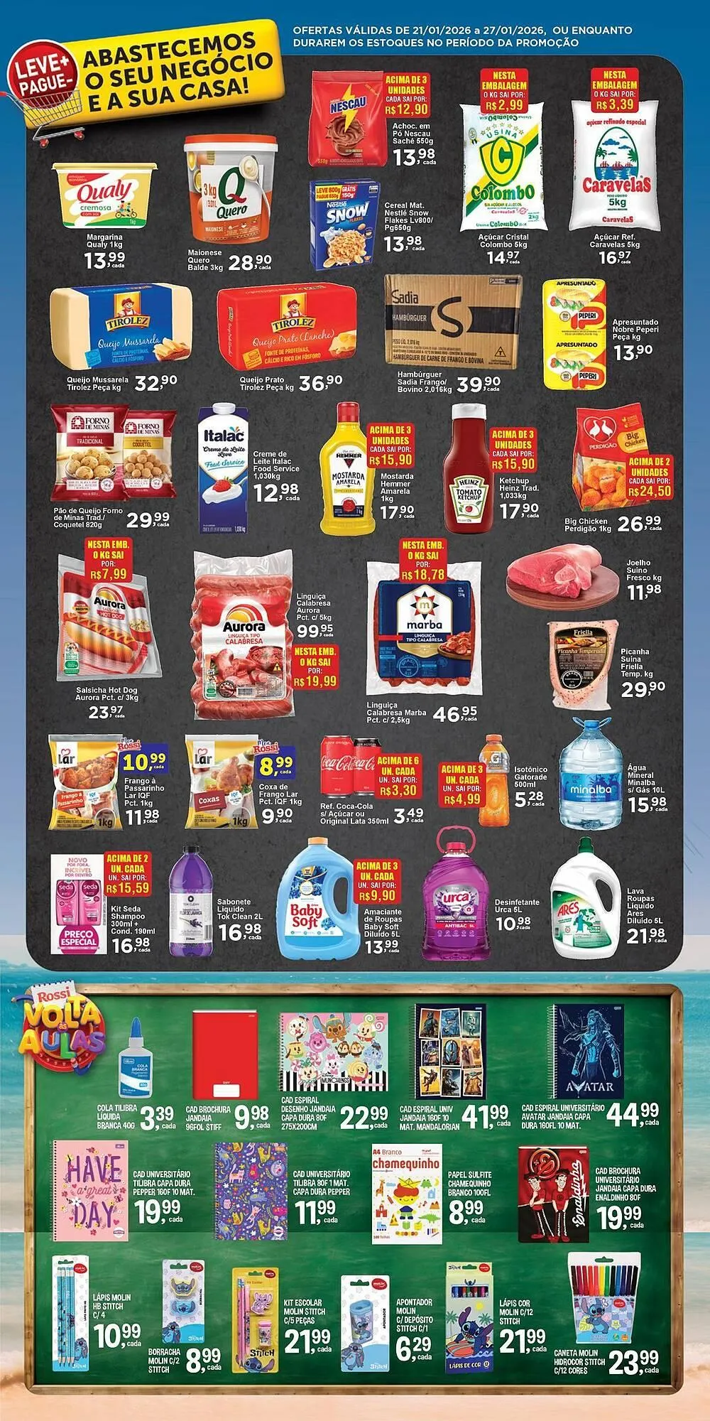 Encarte de Folheto Rossi Supermercado 22 de janeiro até 27 de janeiro 2026 - Pagina 3