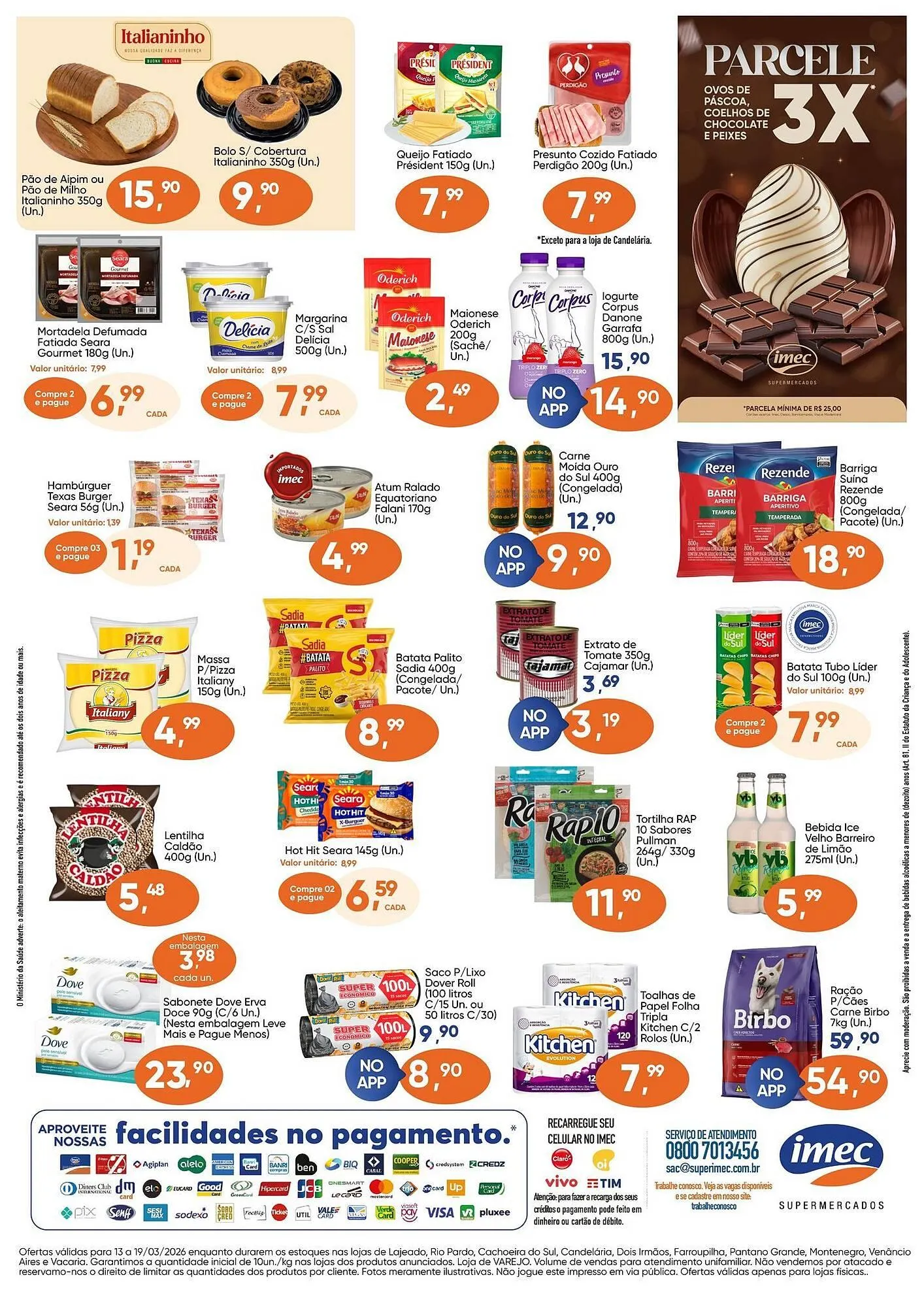 Encarte de Catálogo Imec Supermercados 13 de março até 19 de março 2026 - Pagina 2