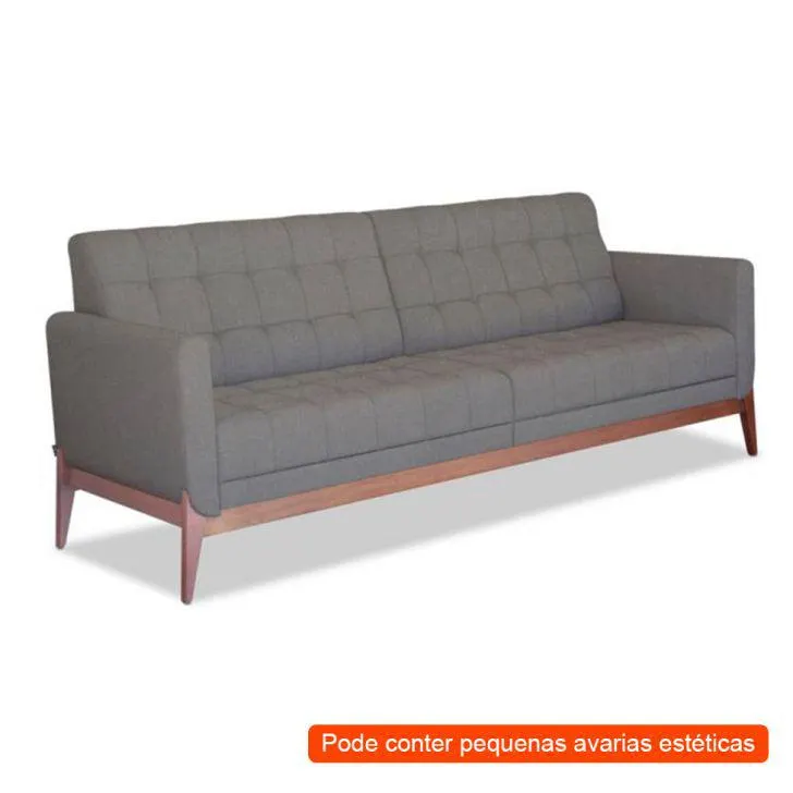 [OUTLET] Sofá 3 Lugares Brooks Linho Cimento 230 cm