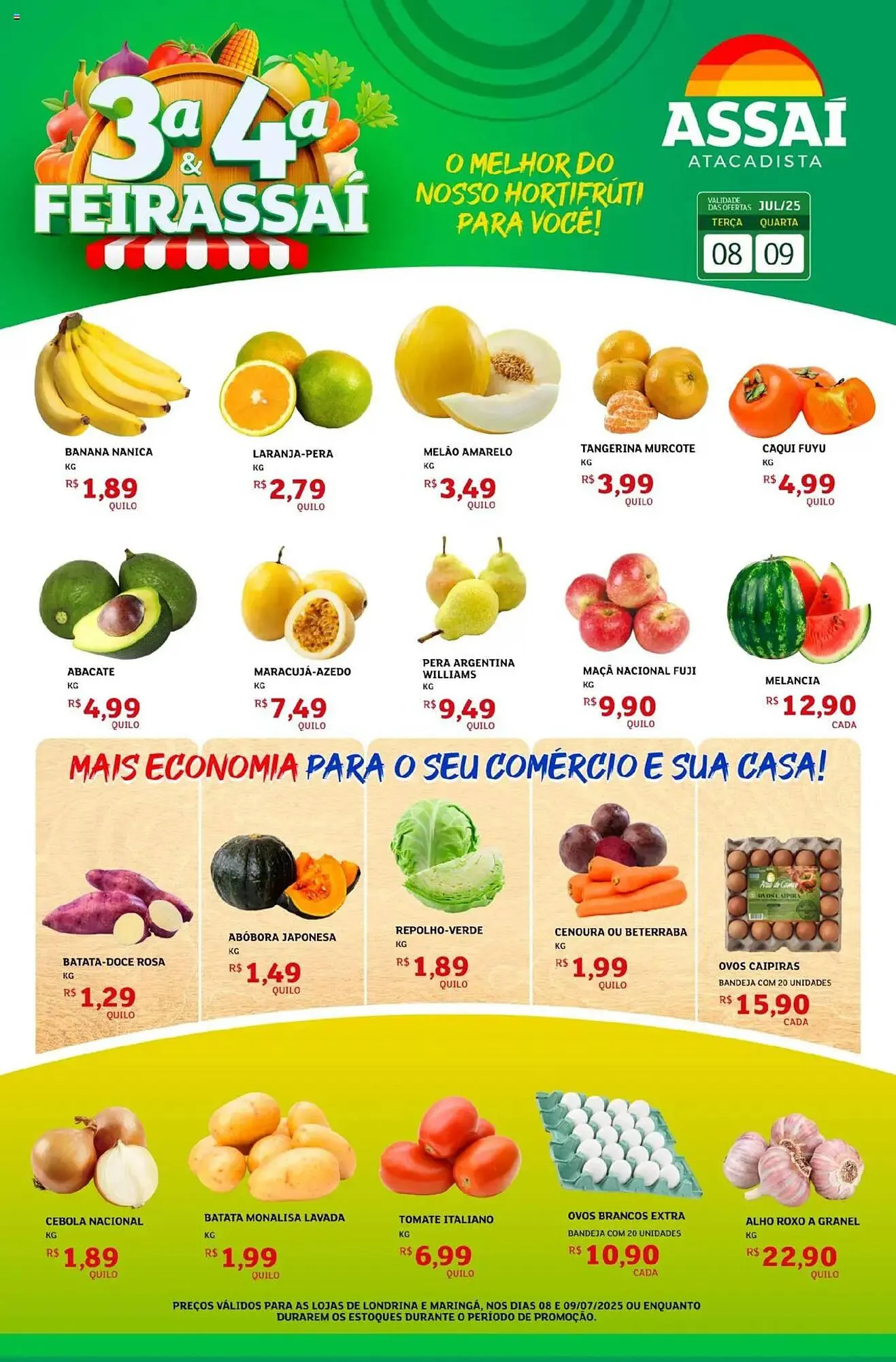 Encarte de Catálogo Assaí Atacadista 8 de julho até 10 de julho 2025 - Pagina 1