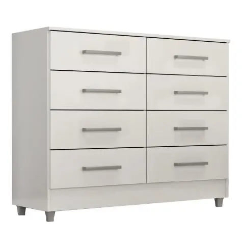 Cômoda Raissa 8 Gavetas Branco