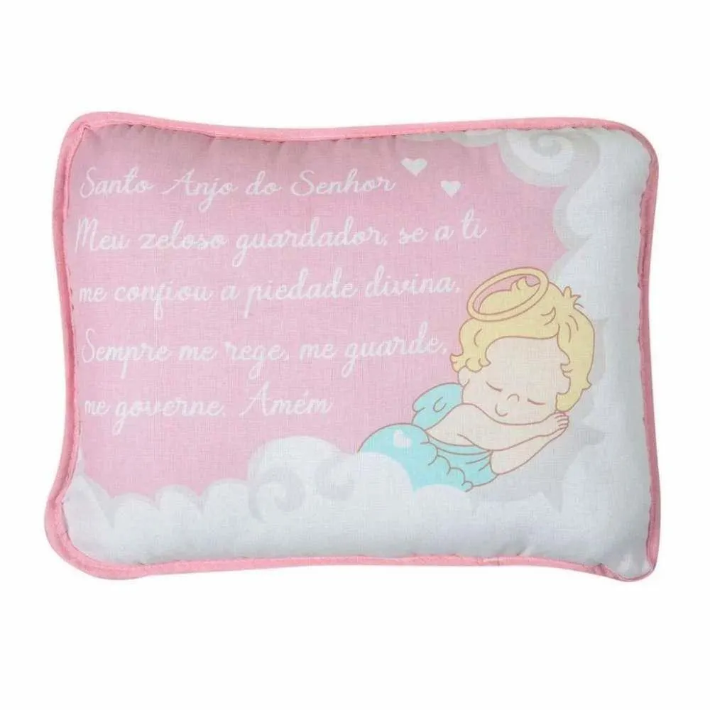 Travesseiro De Bebê Santo Anjo Havan Baby - Rosa Claro