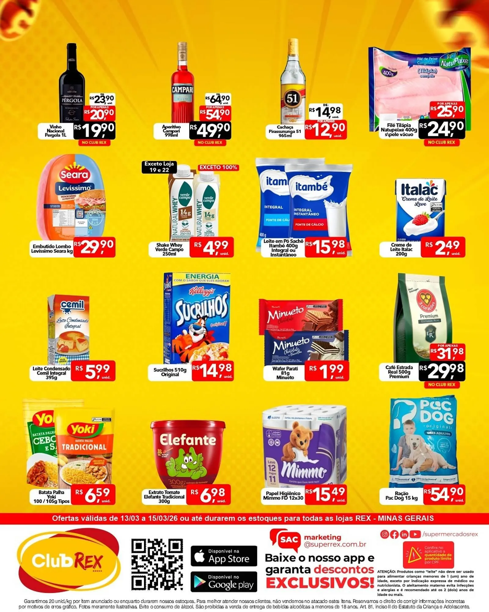 Encarte de Catálogo Supermercados Rex 13 de março até 15 de março 2026 - Pagina 2