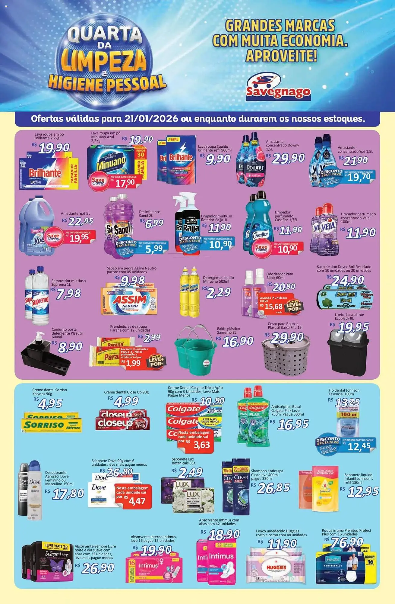 Encarte de Catálogo Supermercados Savegnago 21 de janeiro até 22 de janeiro 2026 - Pagina 1