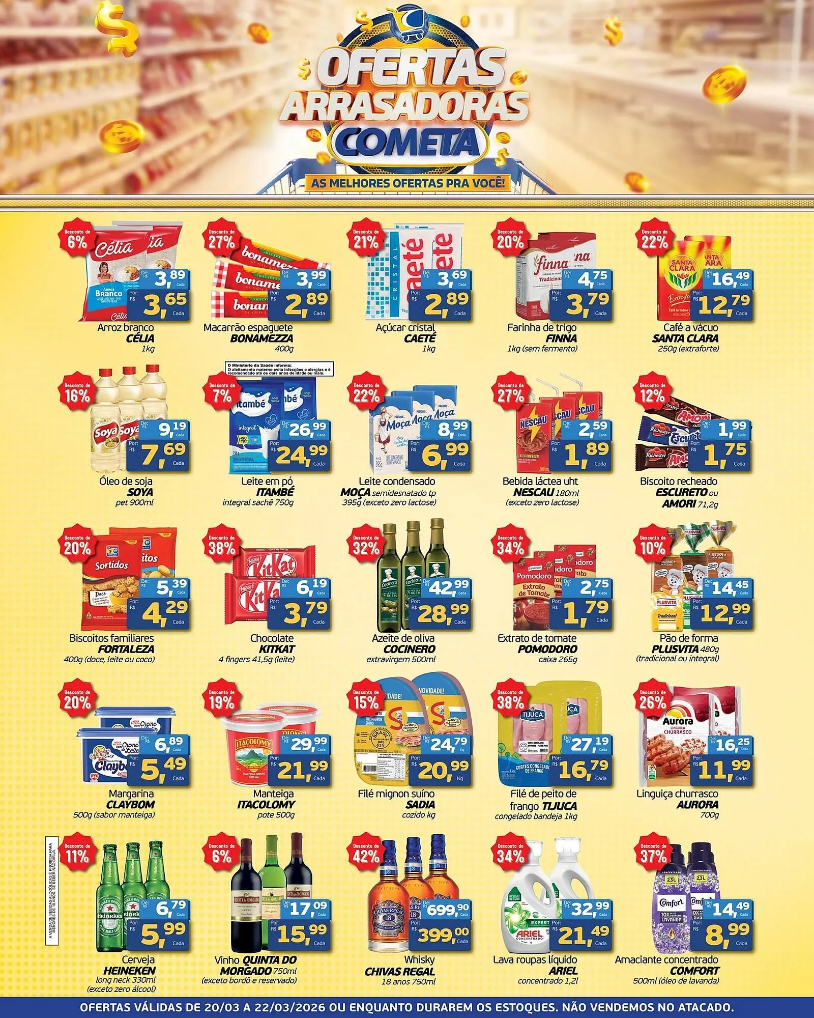 Encarte de Encarte Cometa Supermercados 19 de março até 22 de março 2026 - Pagina 1