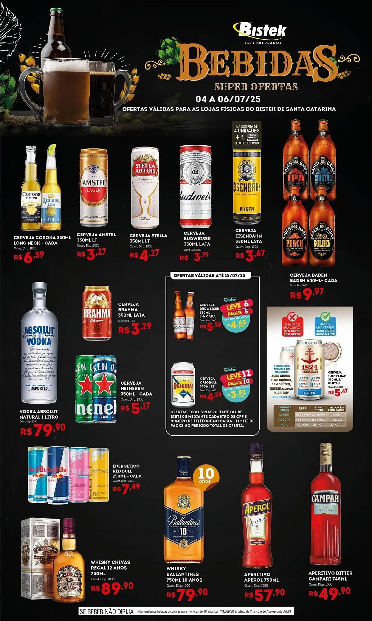 Encarte de Catálogo Bistek Supermercados 4 de julho até 6 de julho 2025 - Pagina 1