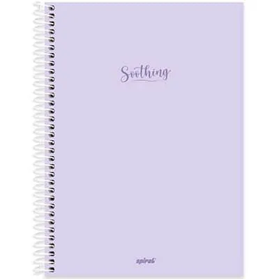 Caderno Universitário Capa Polipropileno 1X1 80 Folhas Soothing Lilás Pastel Spiral - PT 1 UN