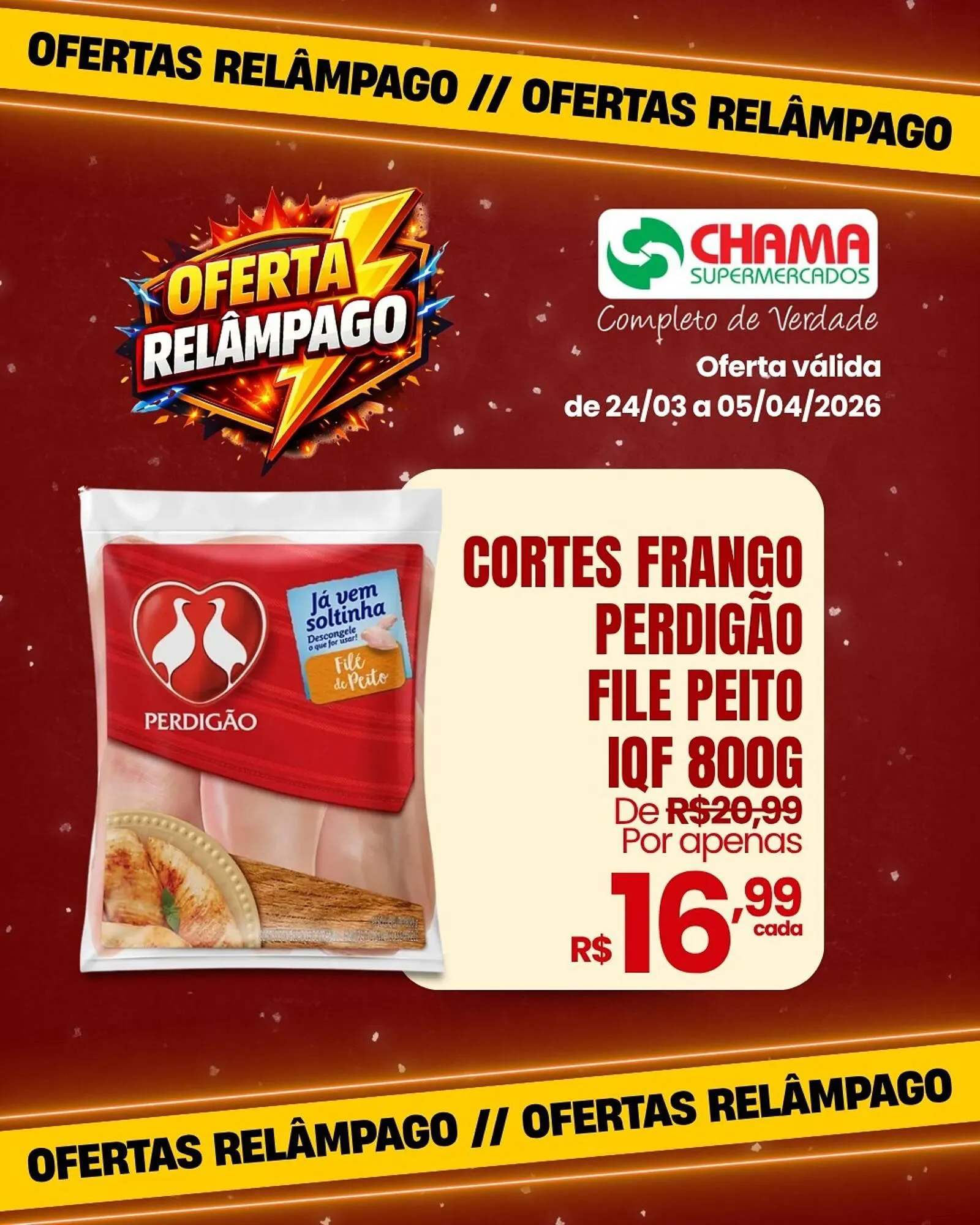 Encarte de Catálogo Chama Supermercados 24 de março até 5 de abril 2026 - Pagina 1