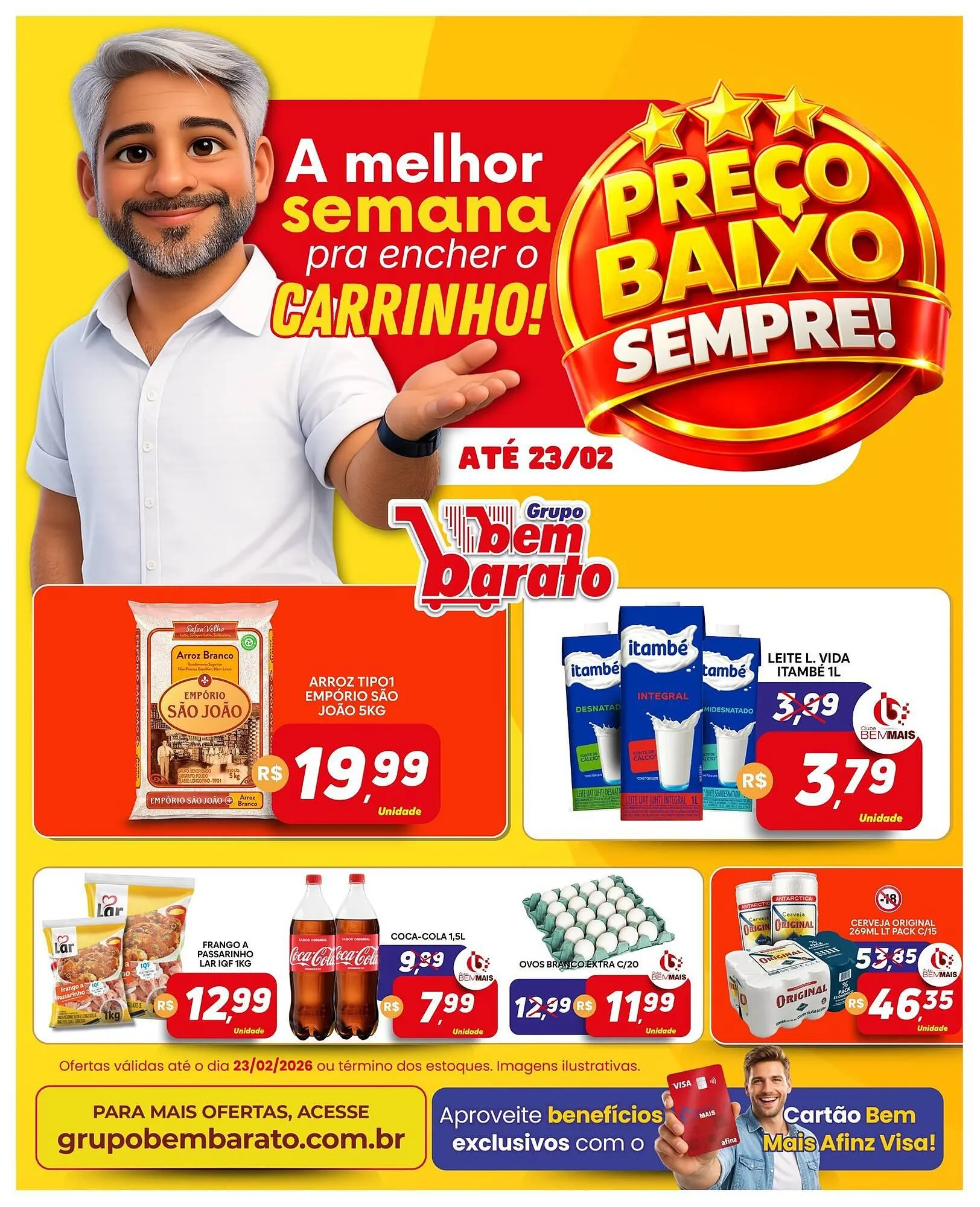 Encarte de Catálogo Supermercado Bem Barato 18 de fevereiro até 23 de fevereiro 2026 - Pagina 1