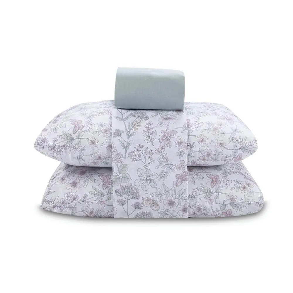 Jogo De Cama Casal 100% Algodão Royale Havan Casa 4 Peças - Joana Verde