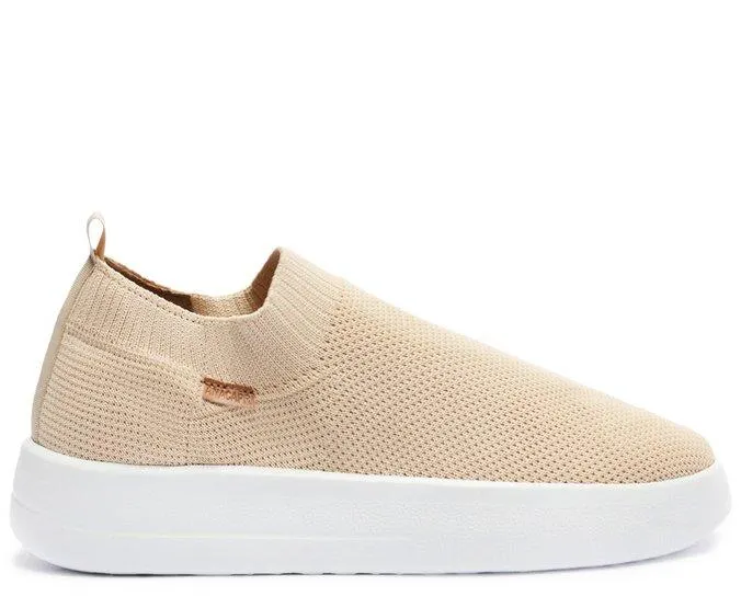 Tênis Slip On Nude Sola Alta Knit