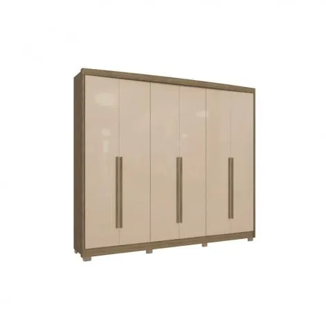 Guarda Roupas 6 portas 6 gavetas CB03N566 Kappesberg Nogueira e Macadâmia