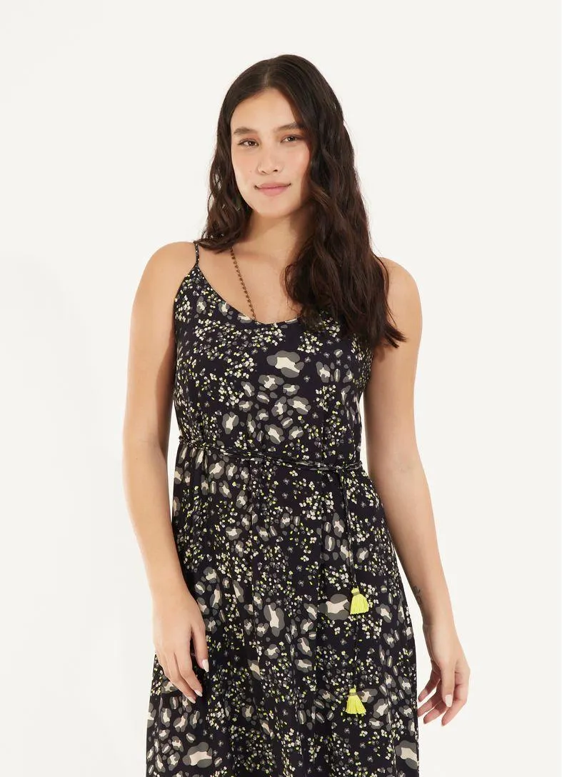 Vestido alça estampado liz