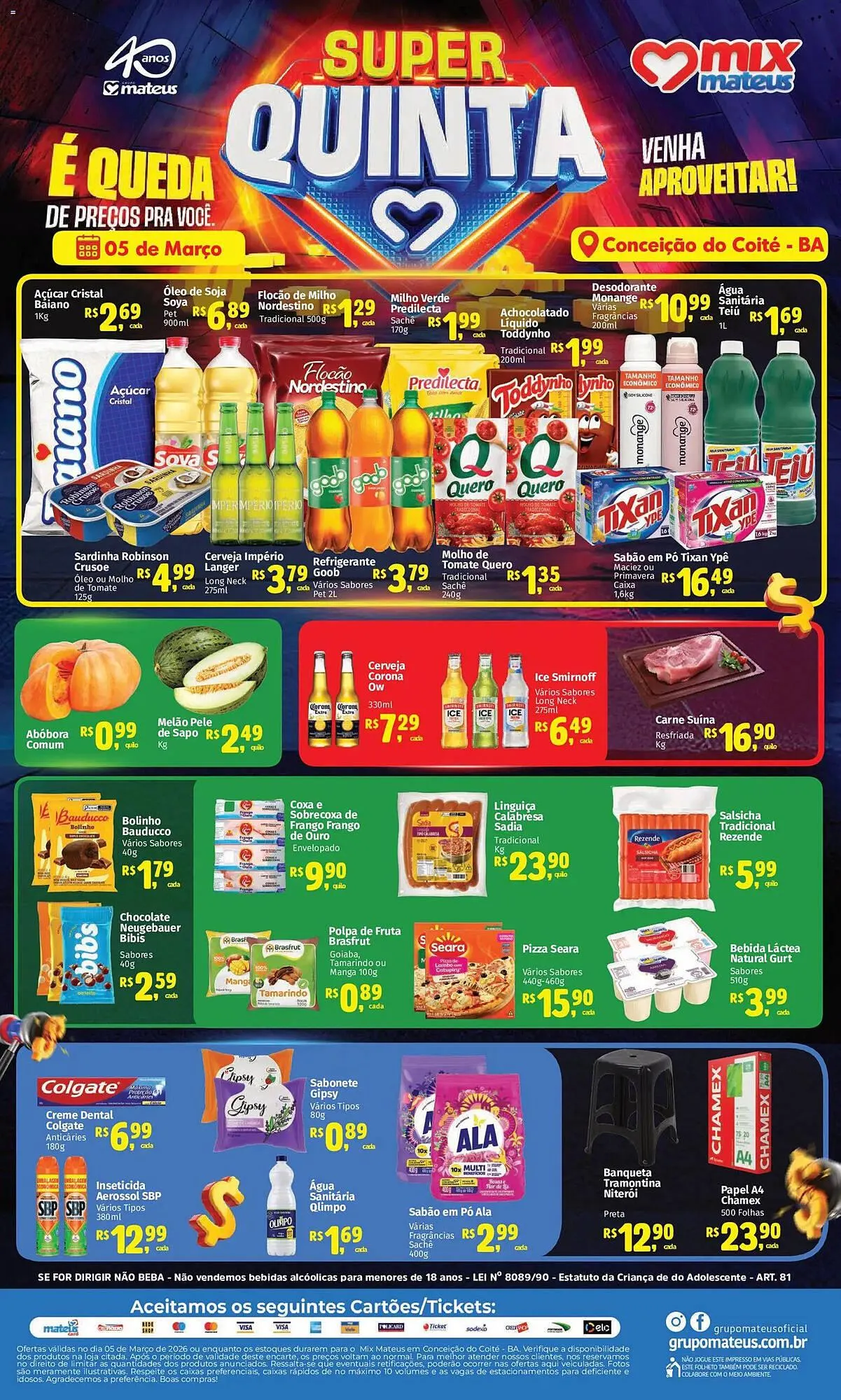 Encarte de Catálogo Supermercados Mateus 5 de março até 5 de março 2026 - Pagina 1