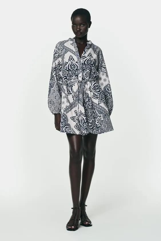 VESTIDO MINI ESTAMPADO