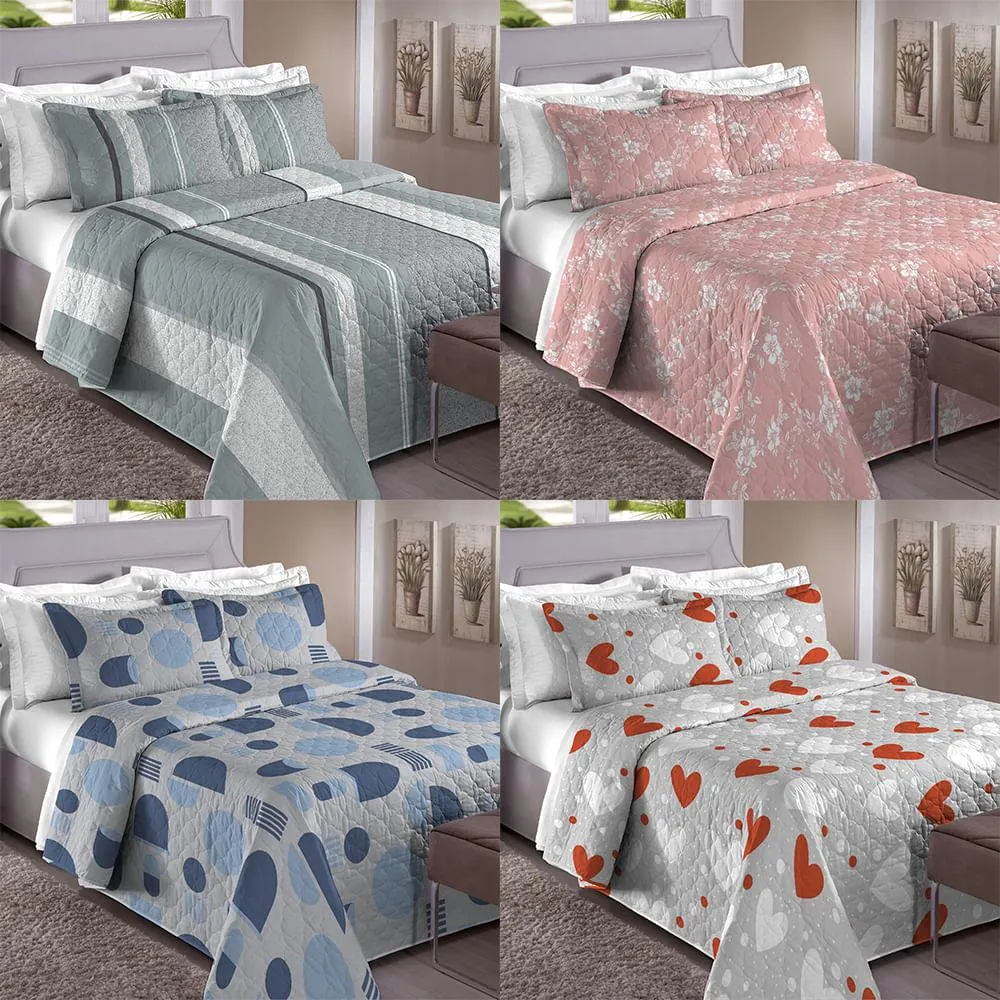 Kit Enxoval Casal Dupla Face Multiagulha Sortido 5 Peças AC24925 - Arte & Cazza