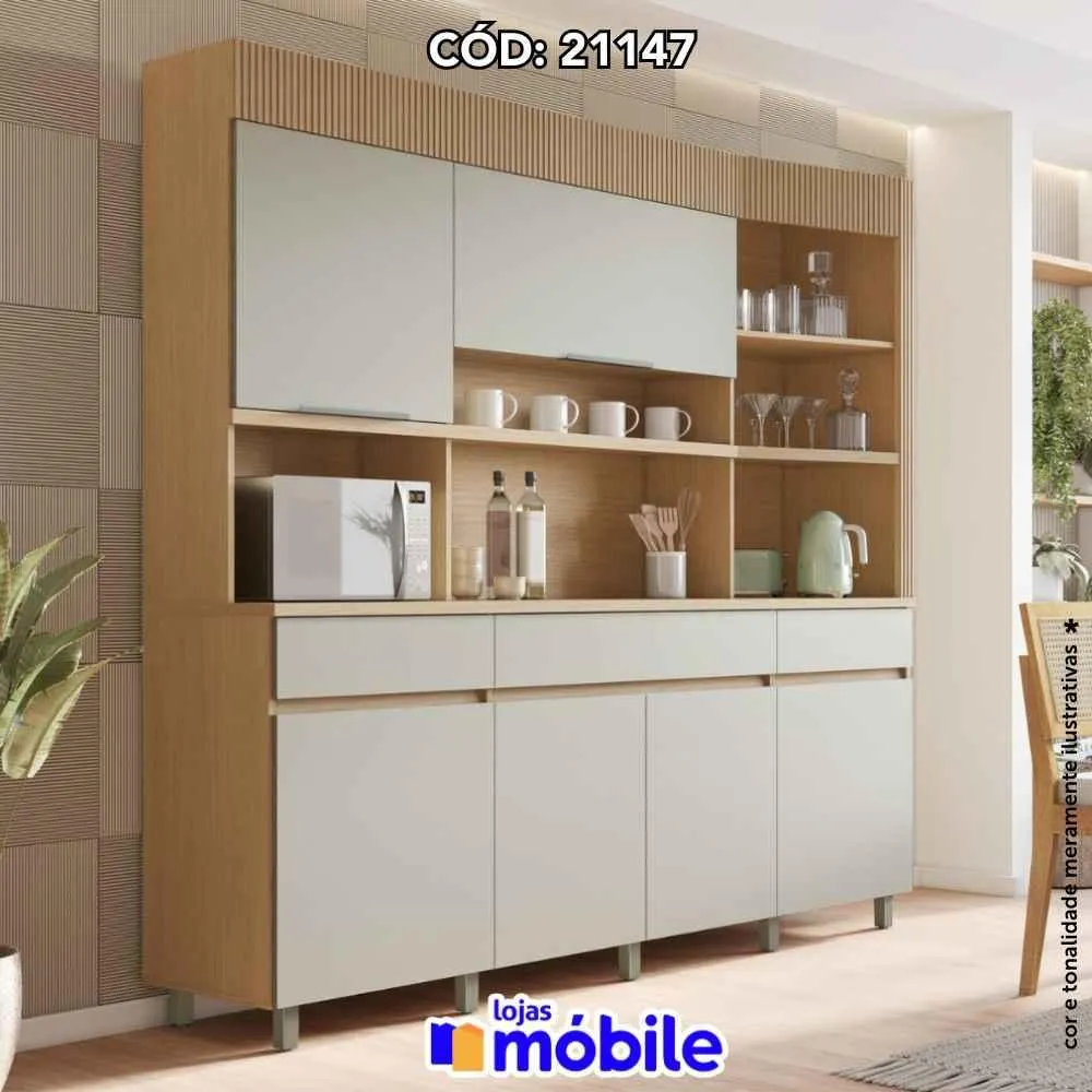 Cozinha 6 portas 3 gavetas NESHER Realeza (21147)