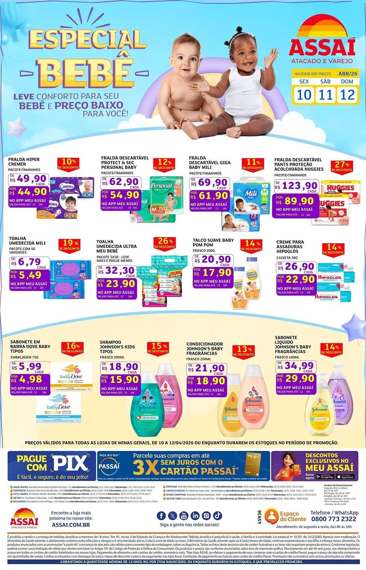 Encarte de Encarte Assaí Atacadista 11 de abril até 12 de abril 2026 - Pagina 1