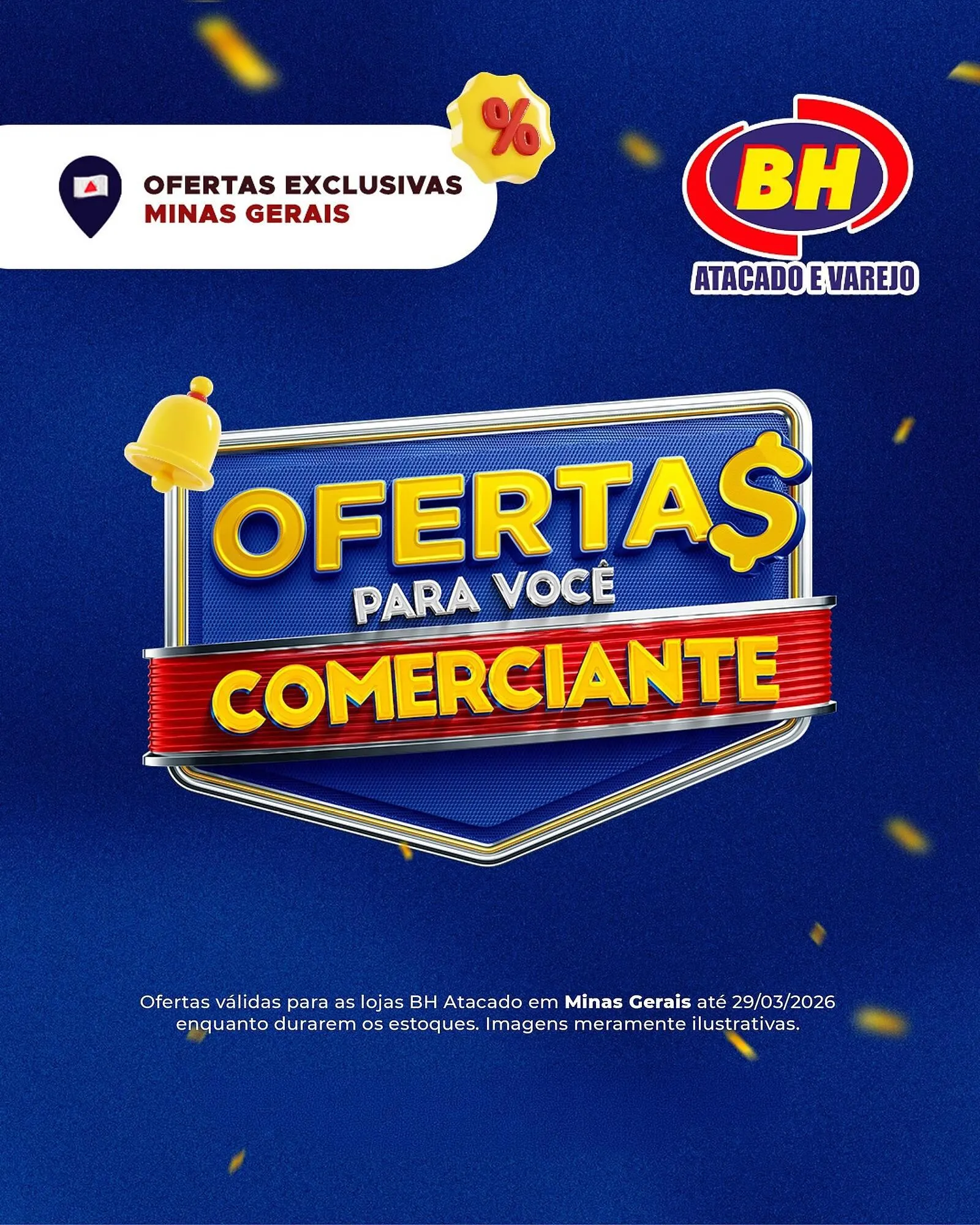 Encarte de Folheto Supermercados BH 23 de março até 29 de março 2026 - Pagina 1