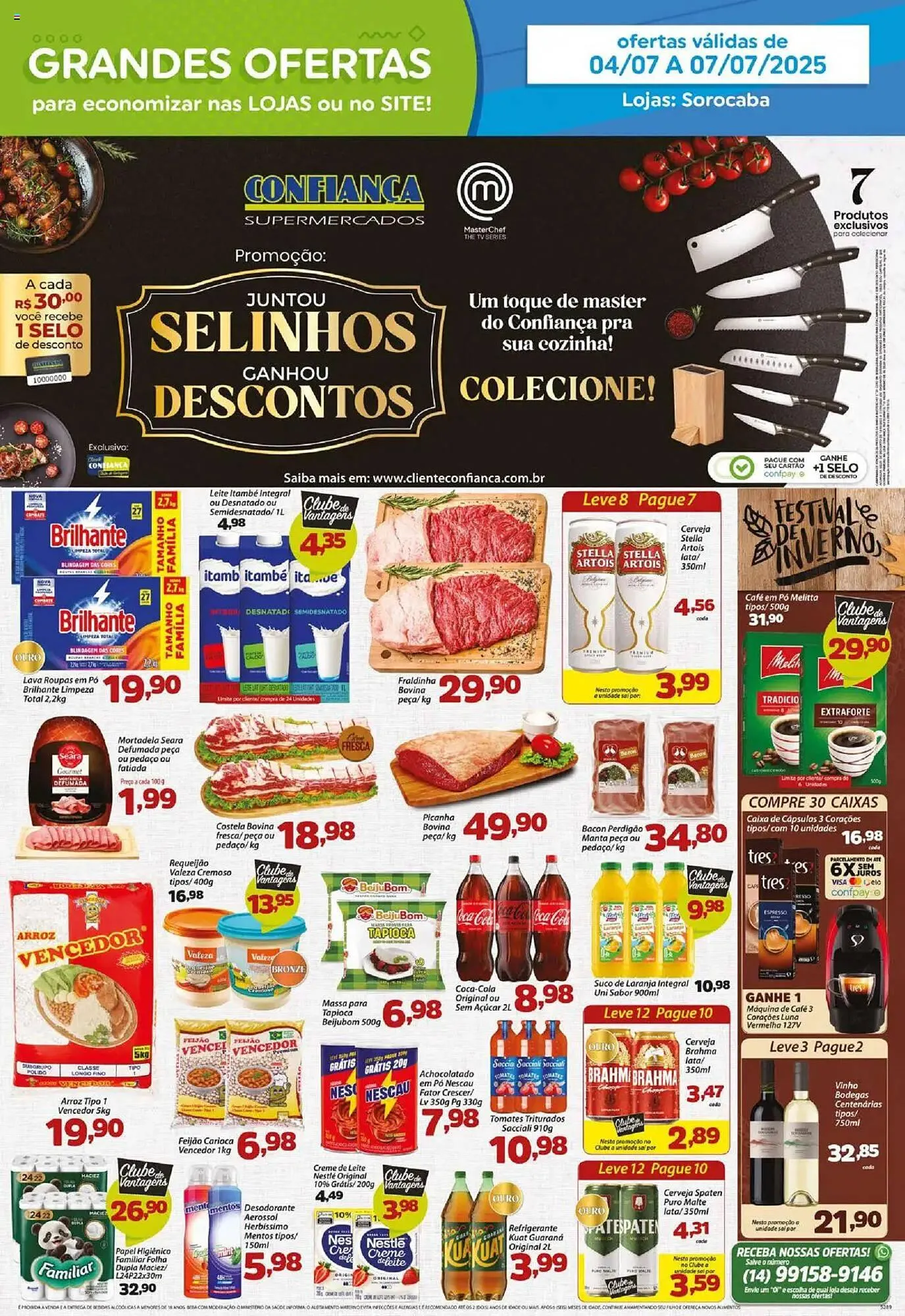 Encarte de Catálogo Confiança Supermercados 4 de julho até 7 de julho 2025 - Pagina 1