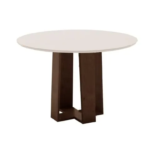 Mesa Redonda Dobuê Athenas Castanho / Off White