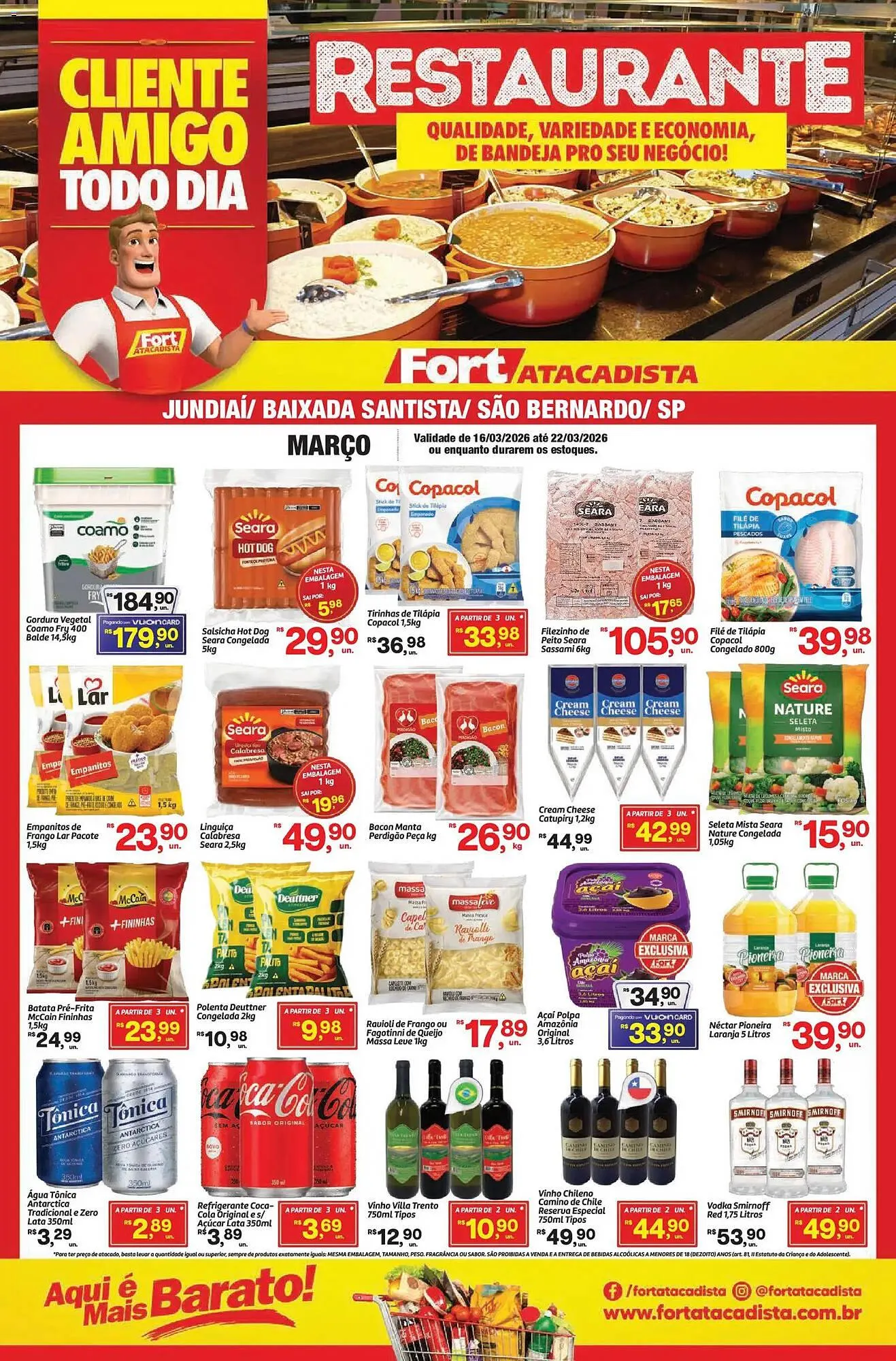 Encarte de Tabloide Fort Atacadista 16 de março até 22 de março 2026 - Pagina 1