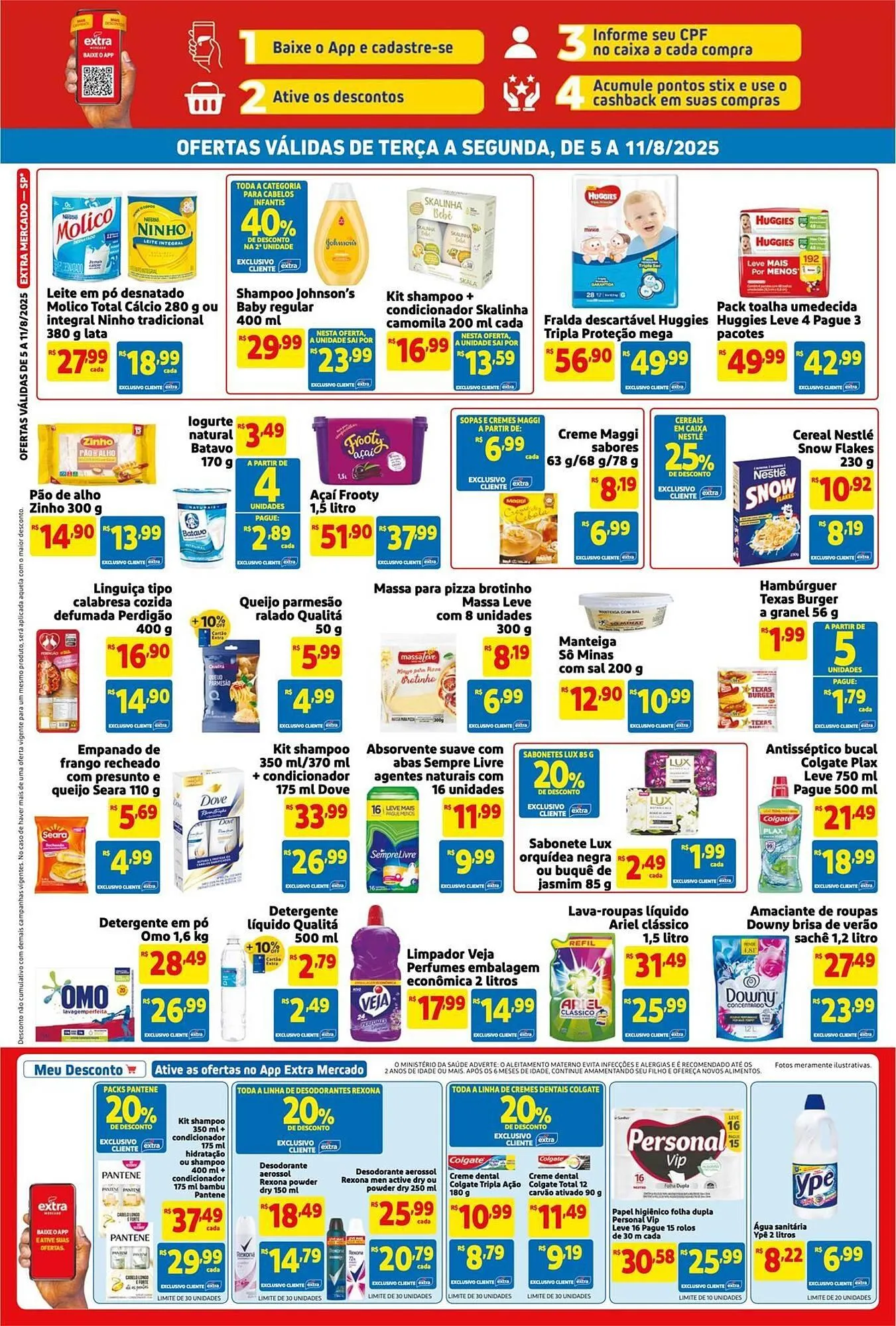 Encarte de Catálogo Mercado Extra 5 de agosto até 11 de agosto 2025 - Pagina 2