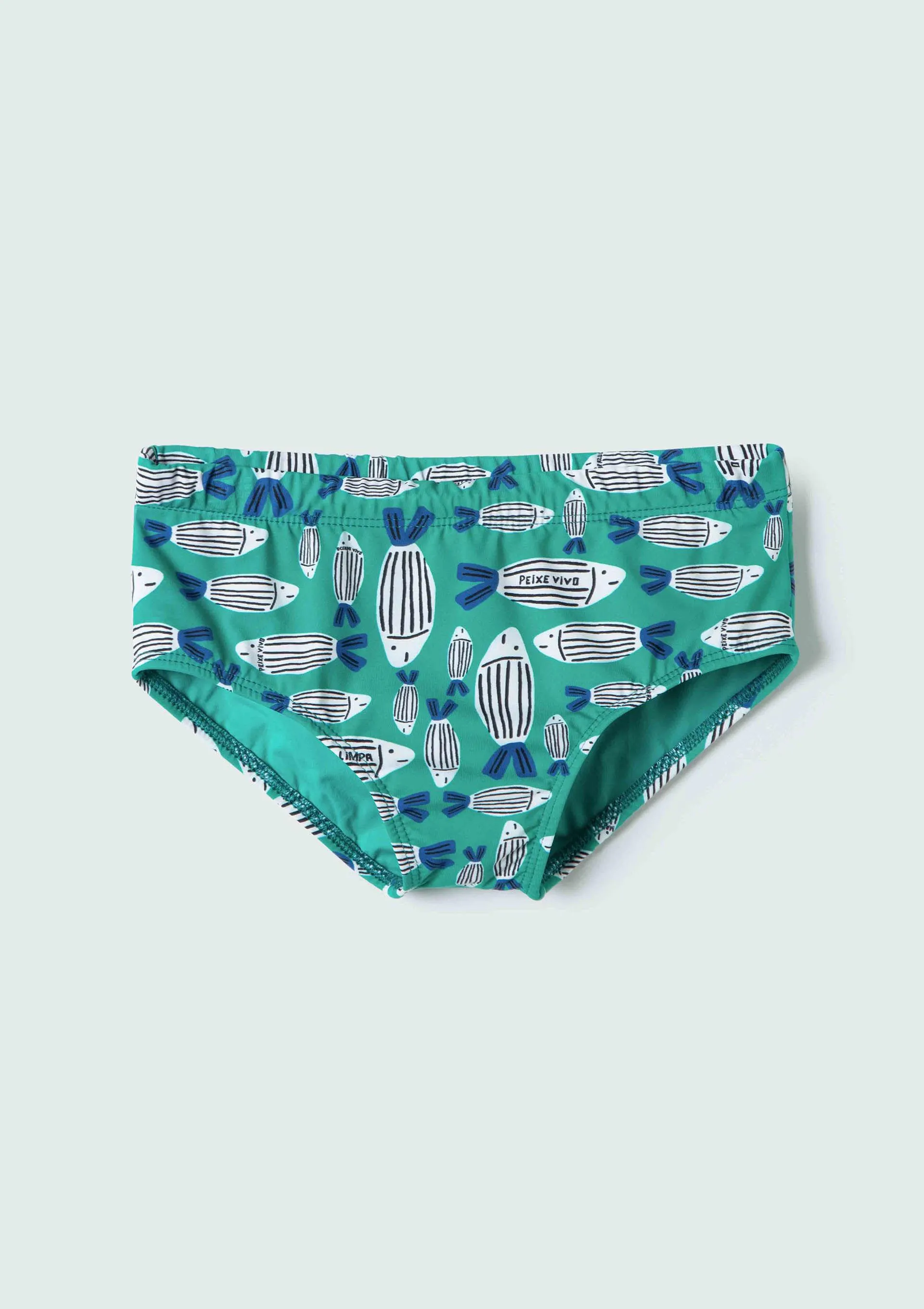 Sunga Infantil Slip Com Estampa Fábula - Verde