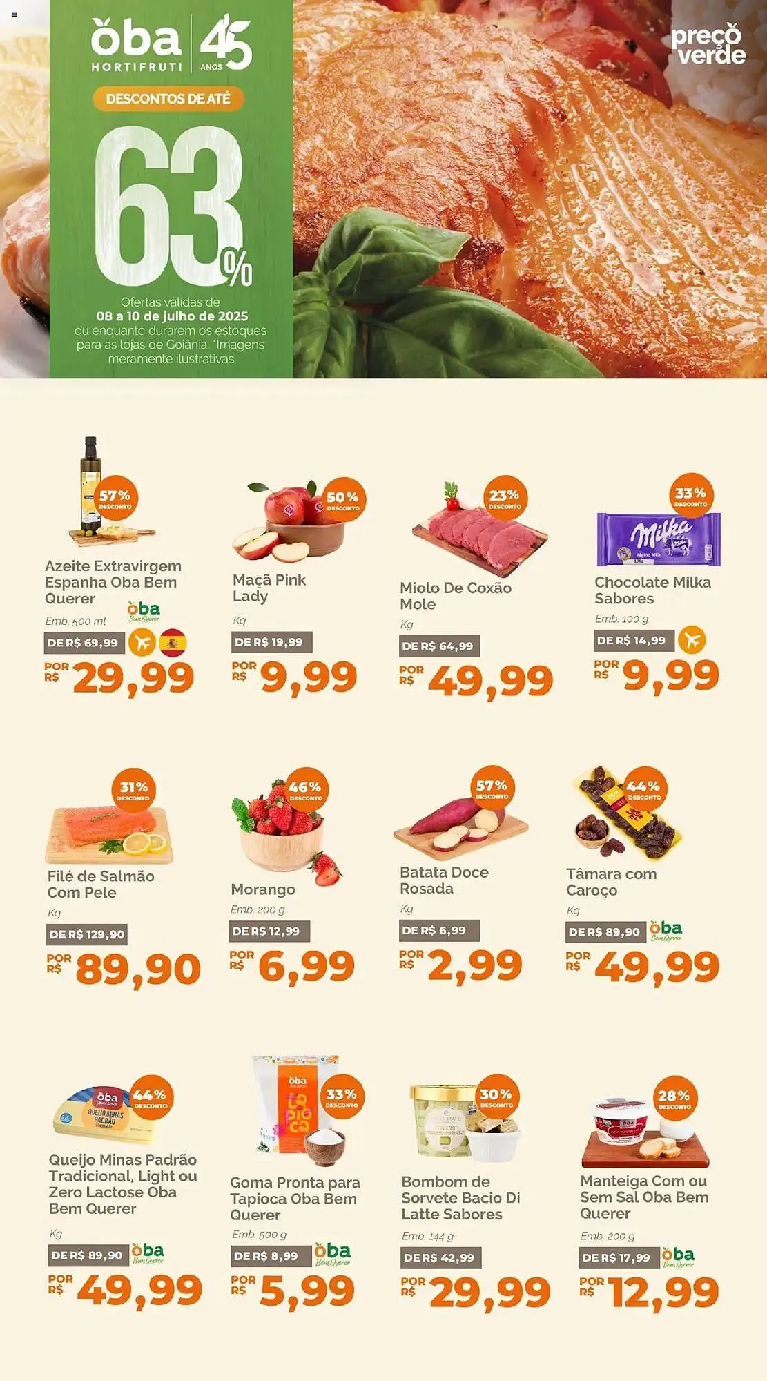Encarte de Catálogo Oba Hortifruti 8 de julho até 10 de julho 2025 - Pagina 1