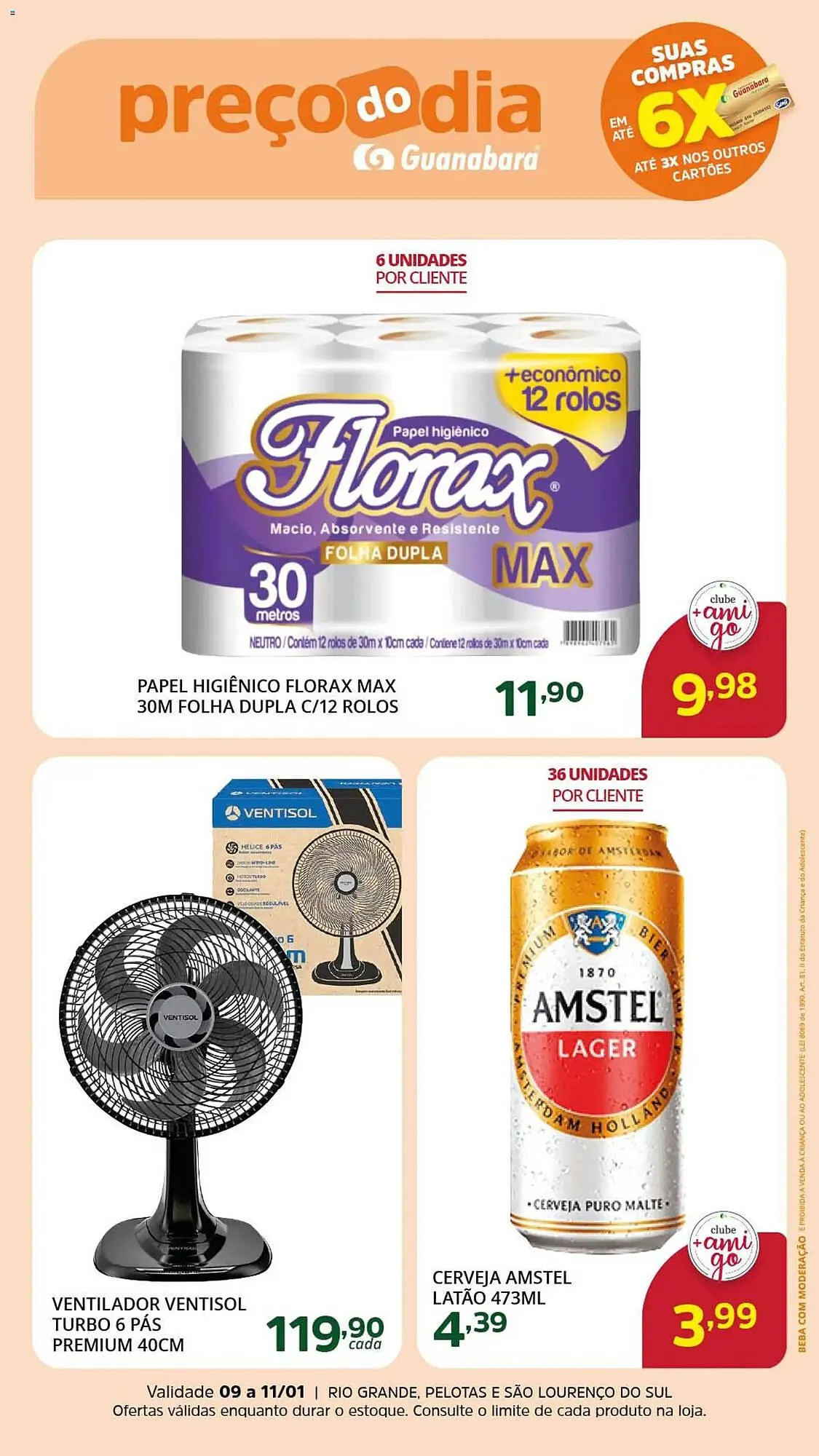 Encarte de Encarte Supermercados Guanabara 9 de janeiro até 11 de janeiro 2026 - Pagina 1