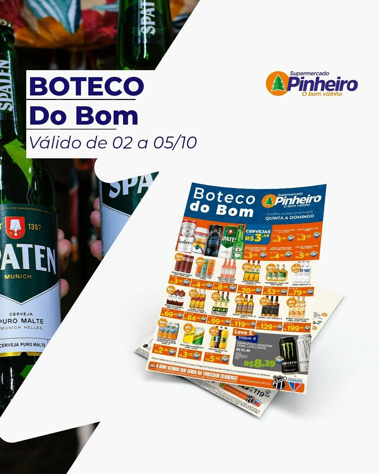 Encarte de Encarte Pinheiro Supermercado 1 de outubro até 5 de outubro 2025 - Pagina 1