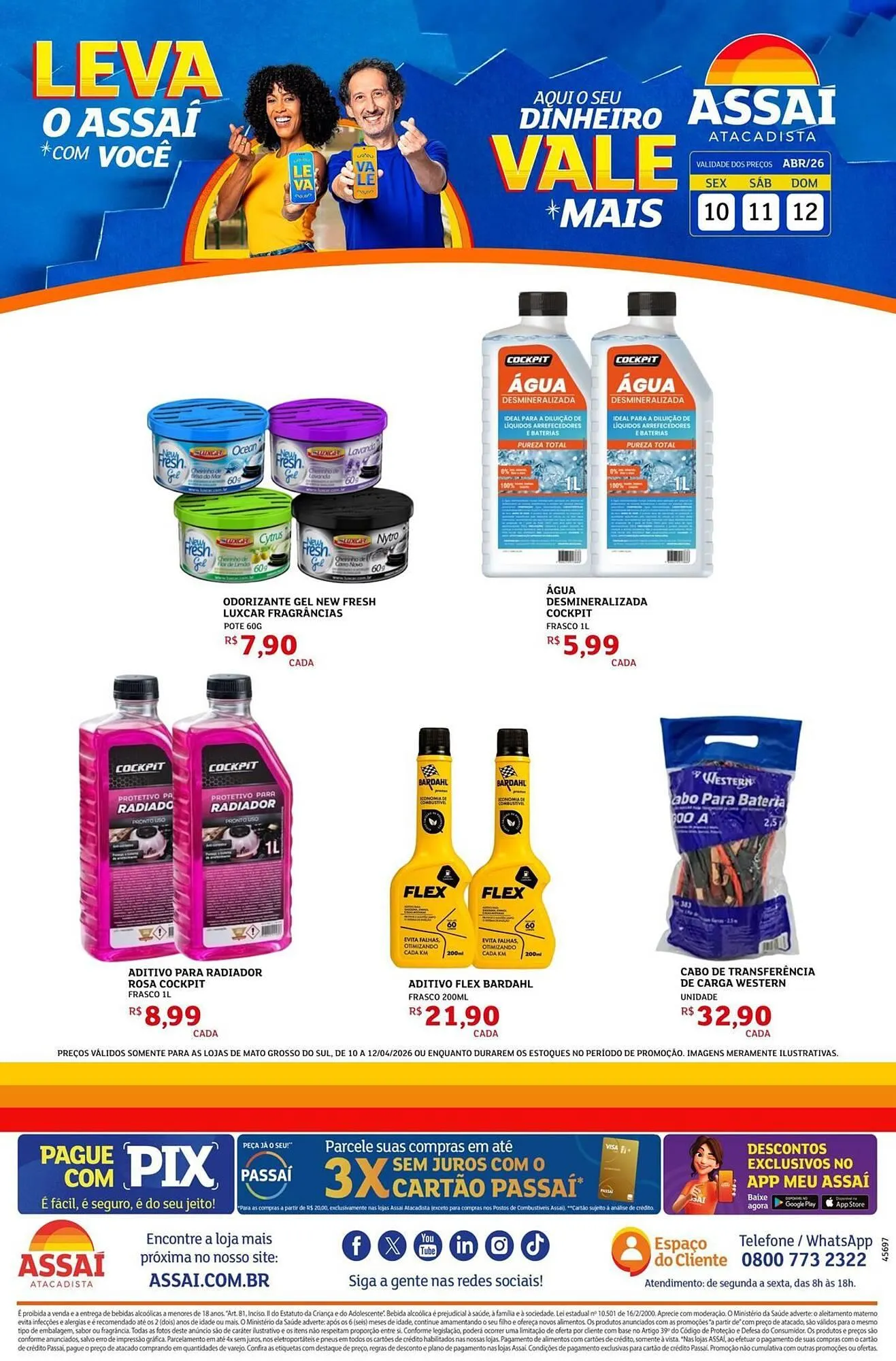 Encarte de Encarte Assaí Atacadista 10 de abril até 12 de abril 2026 - Pagina 1