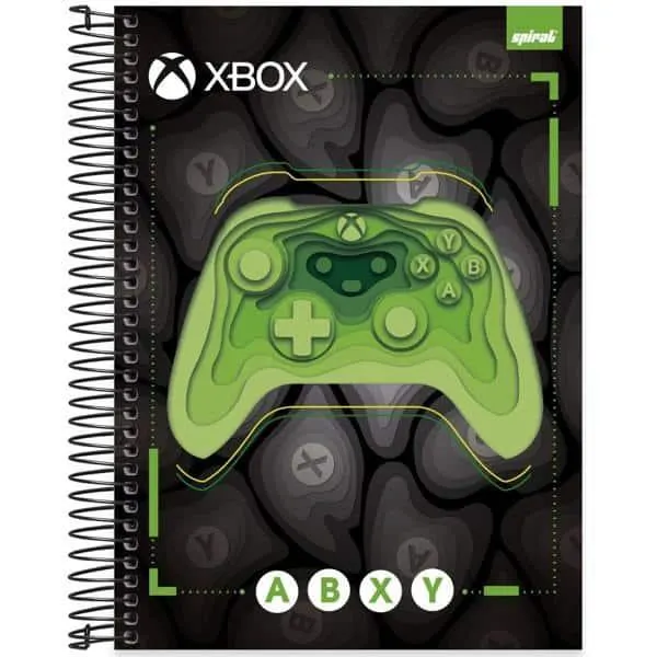 Caderno Universitário, Capa Dura, 15X1, 240 Folhas, 2404453, Xbox Spiral - PT 1 UN