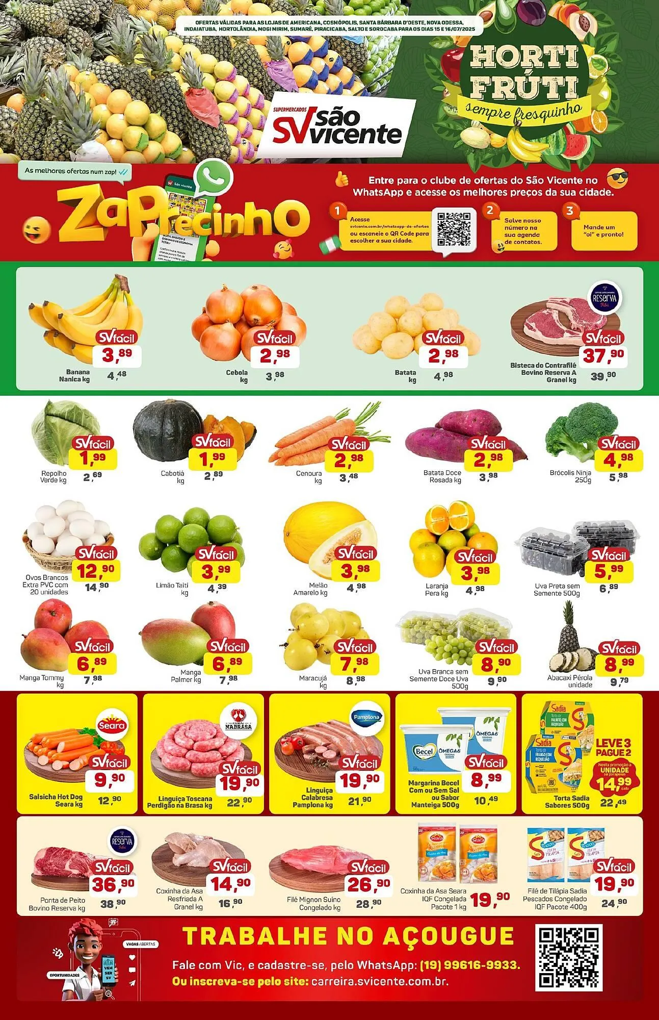 Encarte de Catálogo Supermercados São Vicente 15 de julho até 16 de julho 2025 - Pagina 1
