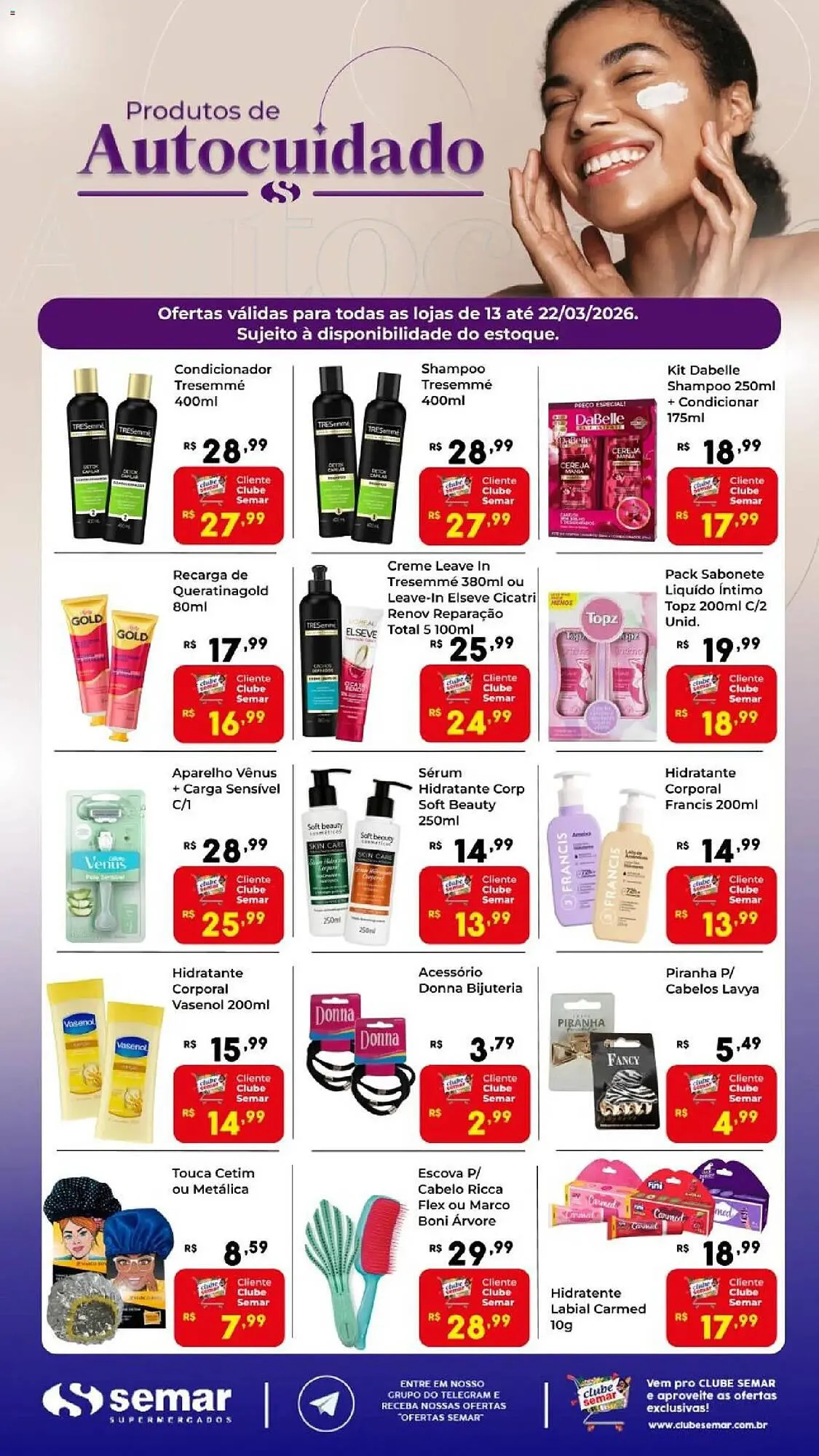 Encarte de Folheto Semar Supermercado 13 de março até 22 de março 2026 - Pagina 1