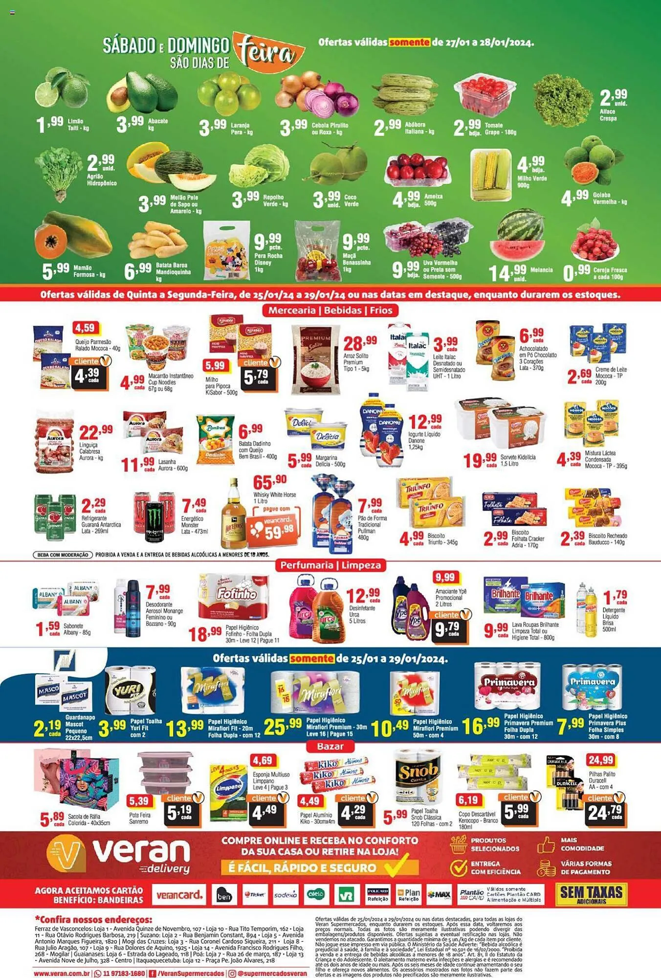 Encarte de Catálogo Veran Supermercados 25 de janeiro até 29 de janeiro 2024 - Pagina 2
