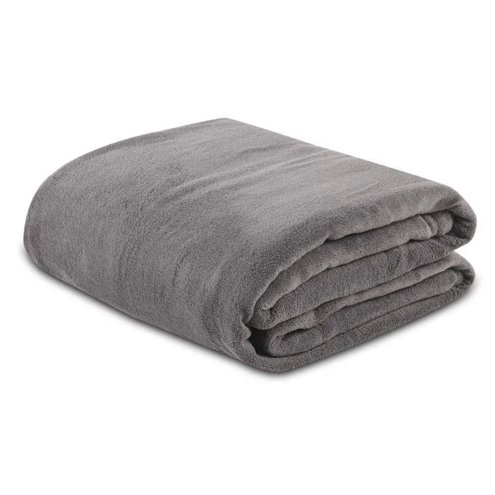 Cobertor Casal Microfibra Liso Paris Havan Casa 1 Pç - Cinza Urbano