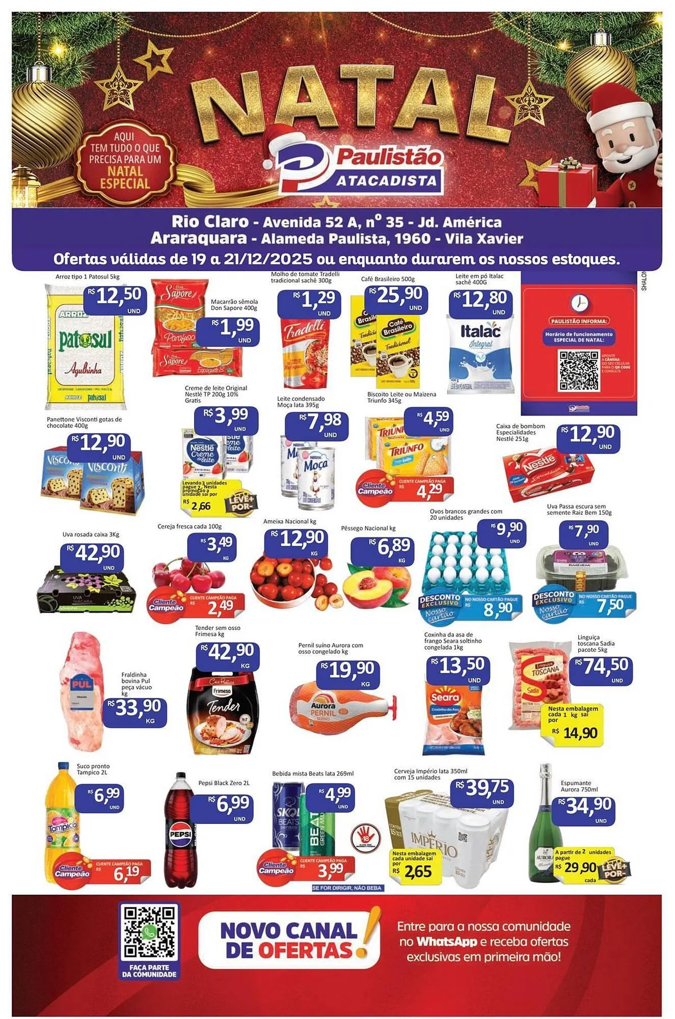 Encarte de Catálogo Paulistão Supermercados 19 de dezembro até 21 de dezembro 2025 - Pagina 1