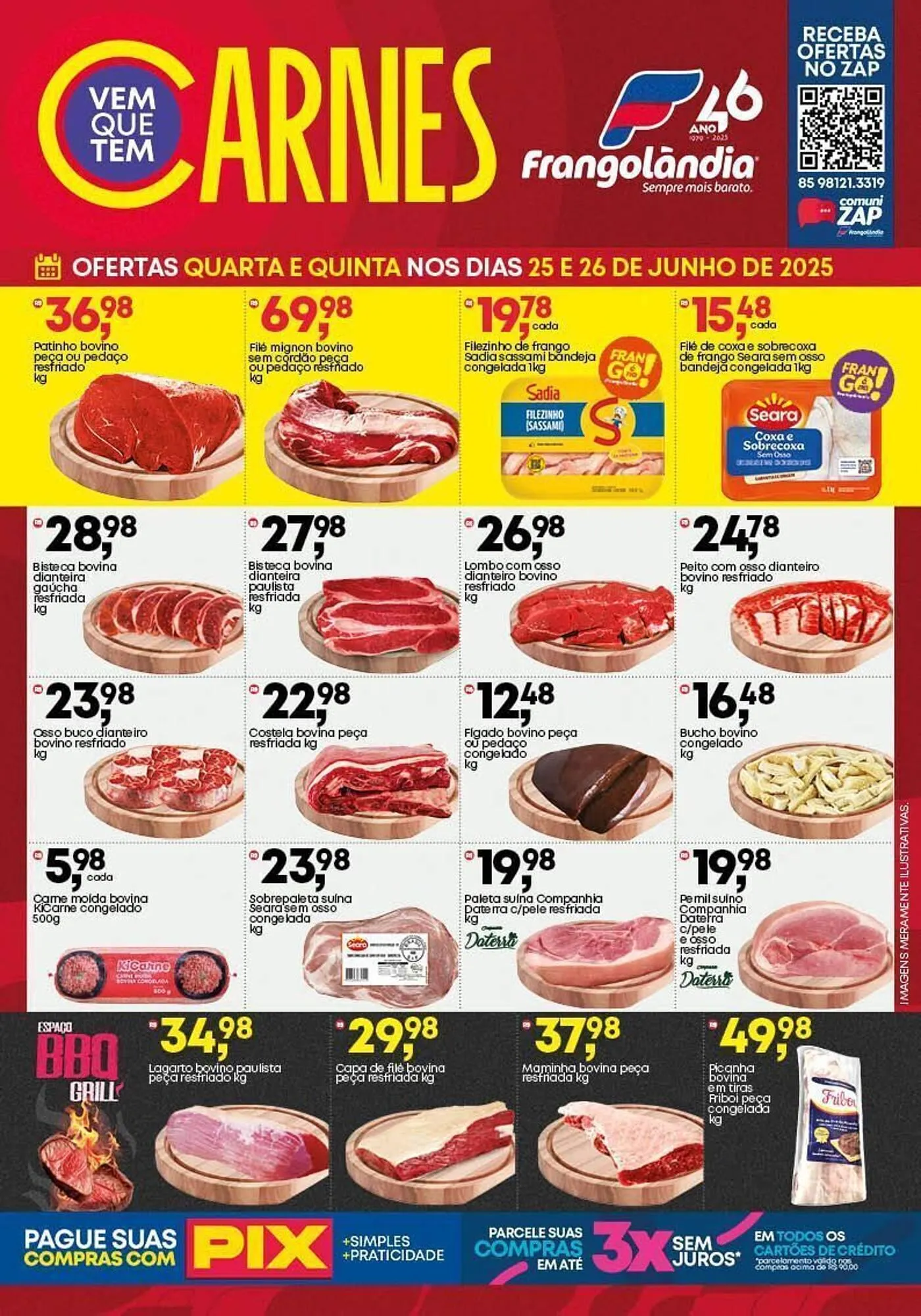 Encarte de Ofertas Frangolândia 25 de junho até 26 de junho 2025 - Pagina 1