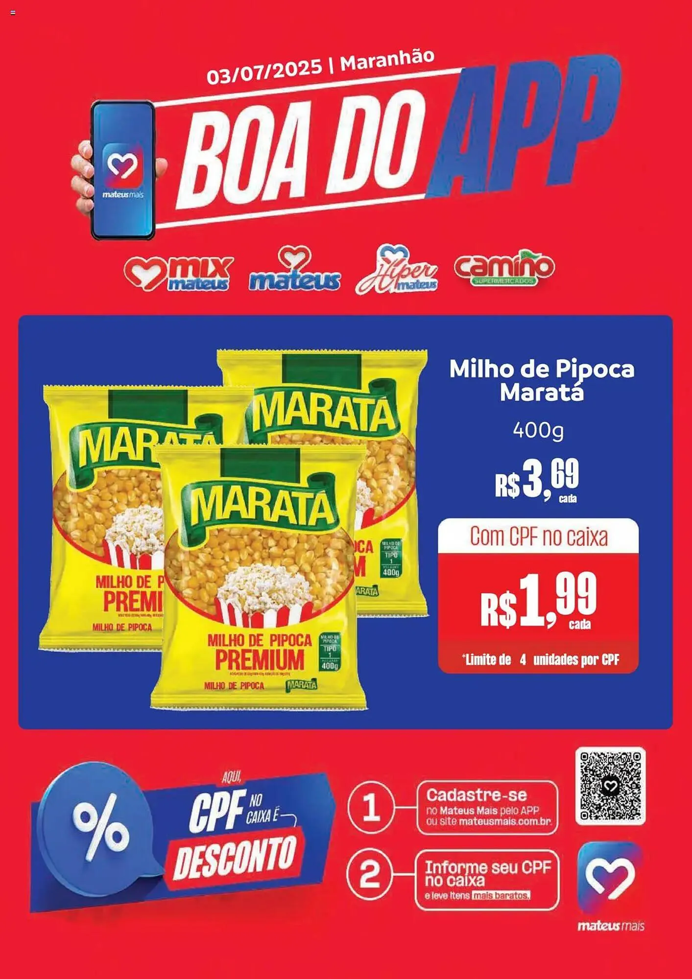 Encarte de Catálogo Supermercados Mateus 3 de julho até 3 de julho 2025 - Pagina 1