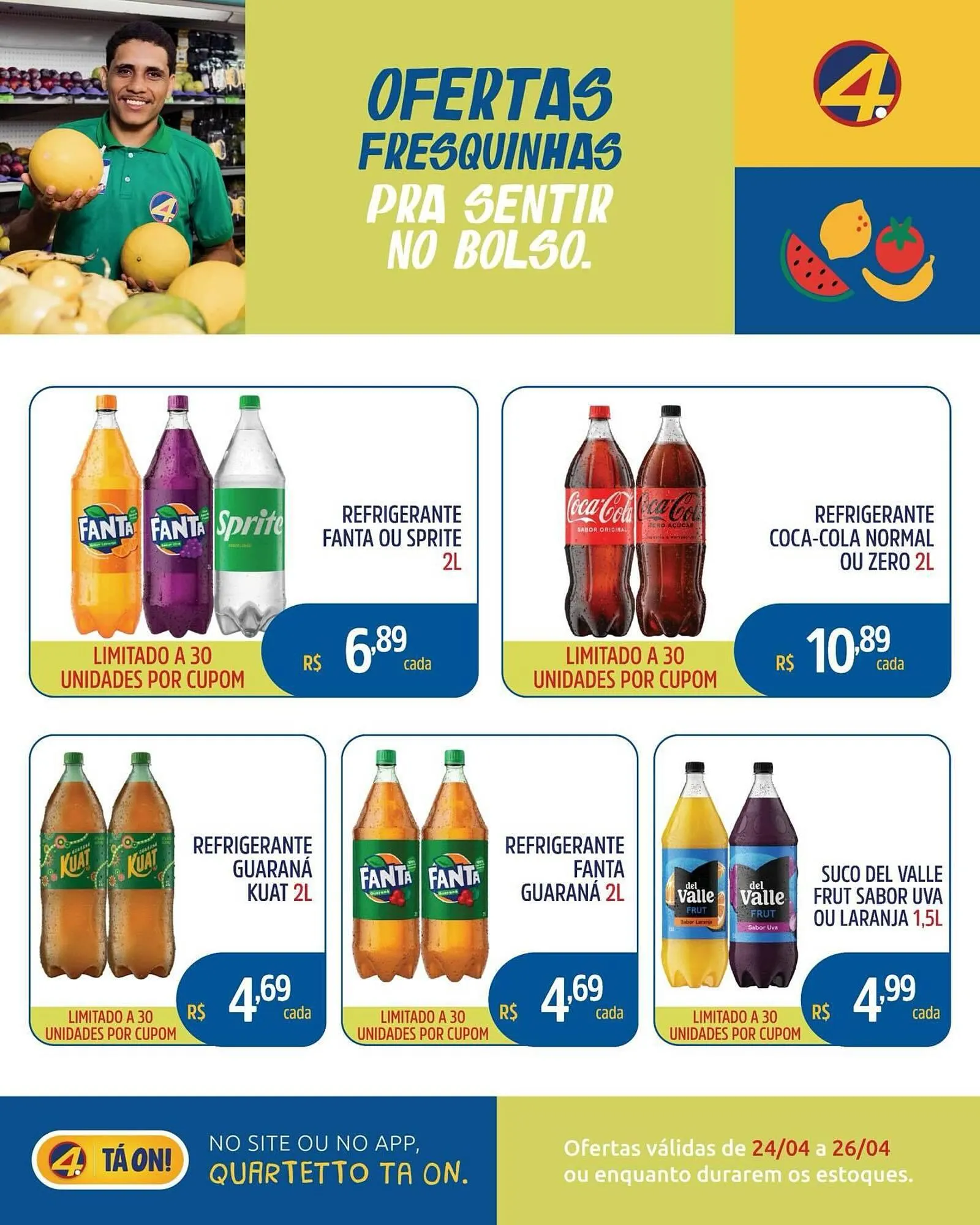 Encarte de Catálogo Quartetto Supermercados 24 de abril até 26 de abril 2026 - Pagina 5