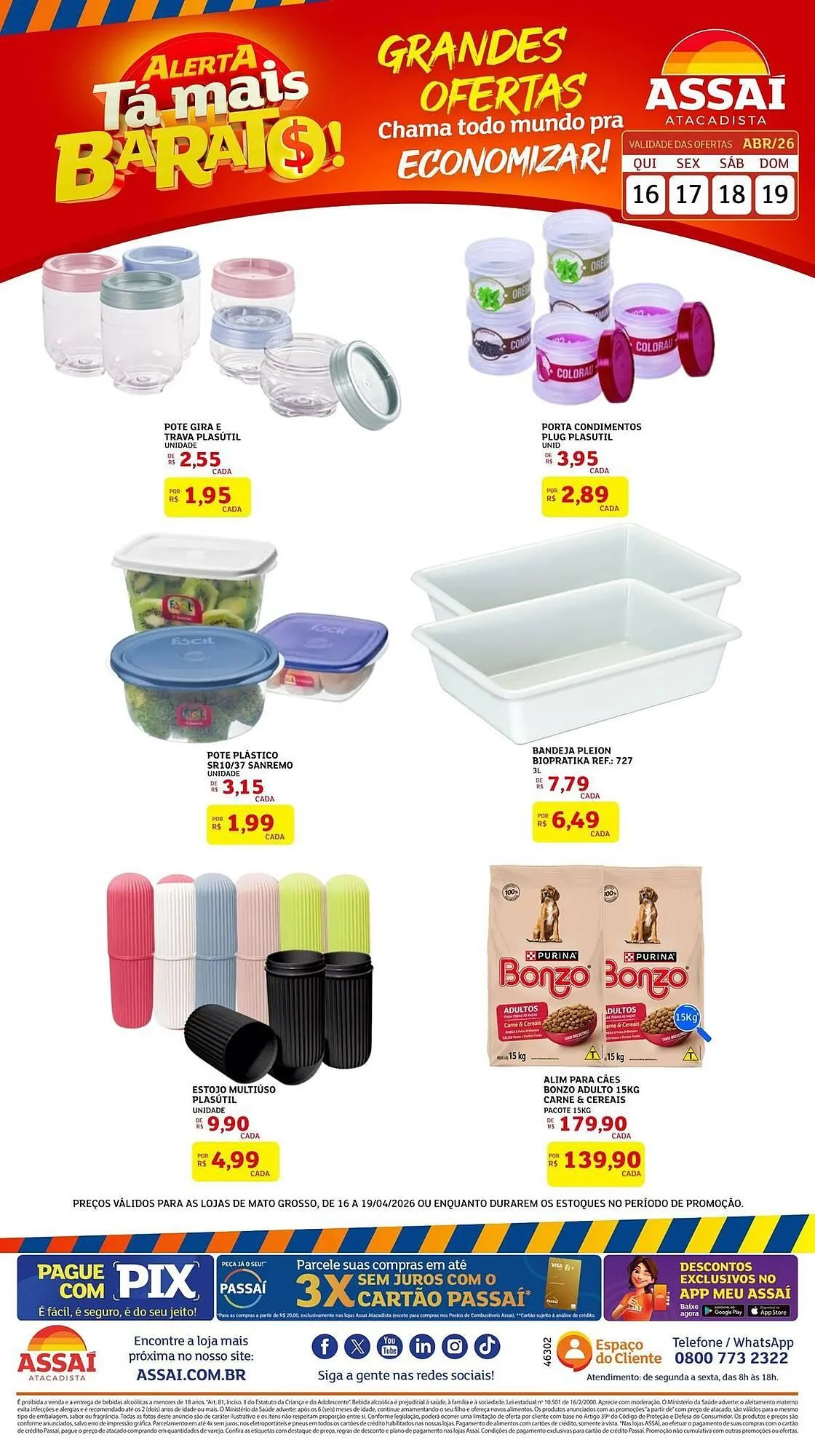 Encarte de Encarte Assaí Atacadista 16 de abril até 19 de abril 2026 - Pagina 1