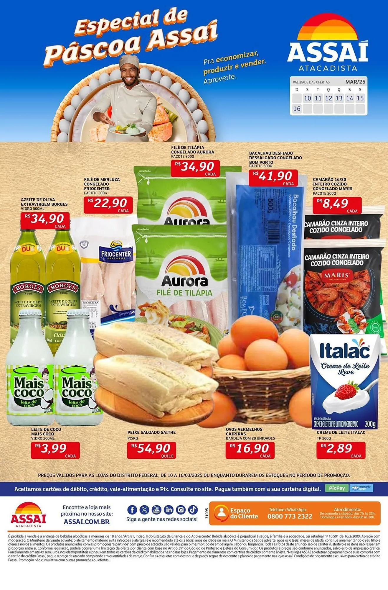 Encarte de Catálogo Assaí Atacadista 10 de março até 16 de março 2025 - Pagina 1